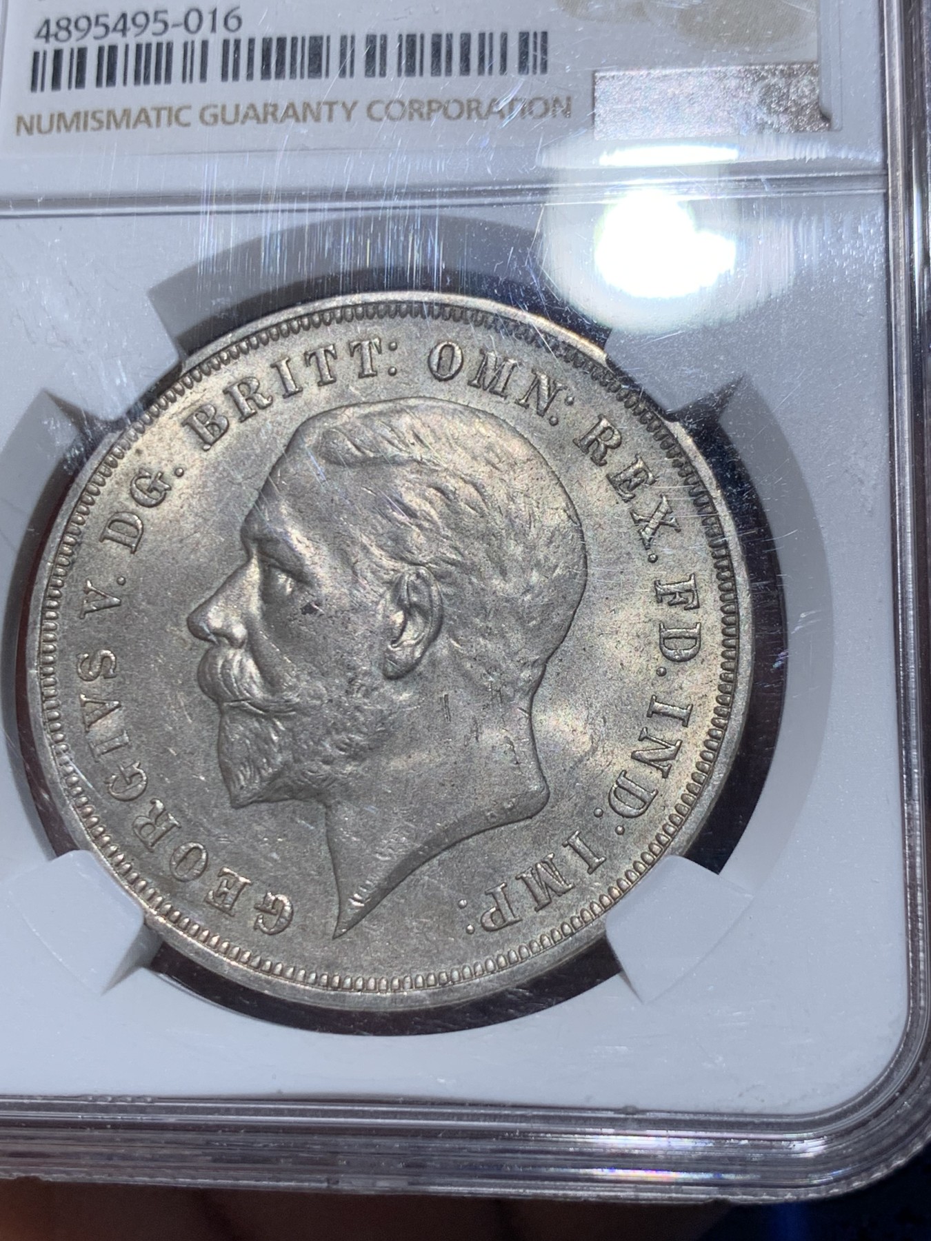 《竞宝斋》第259场-周日，周一 2场连拍 (全场包邮) NGC MS63 1935年英国乔治五世木马剑克朗银币