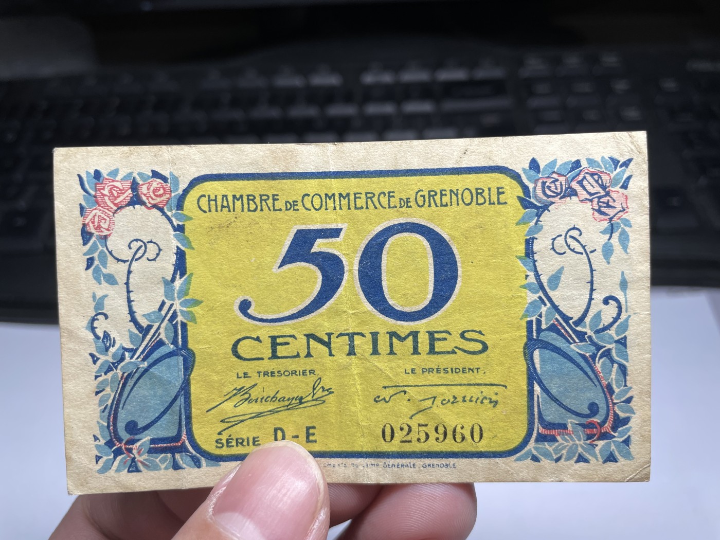 2024年集古藏今外币拍卖第四期-第9场—（总第39拍） 少见1917年法国紧急状态时期50分