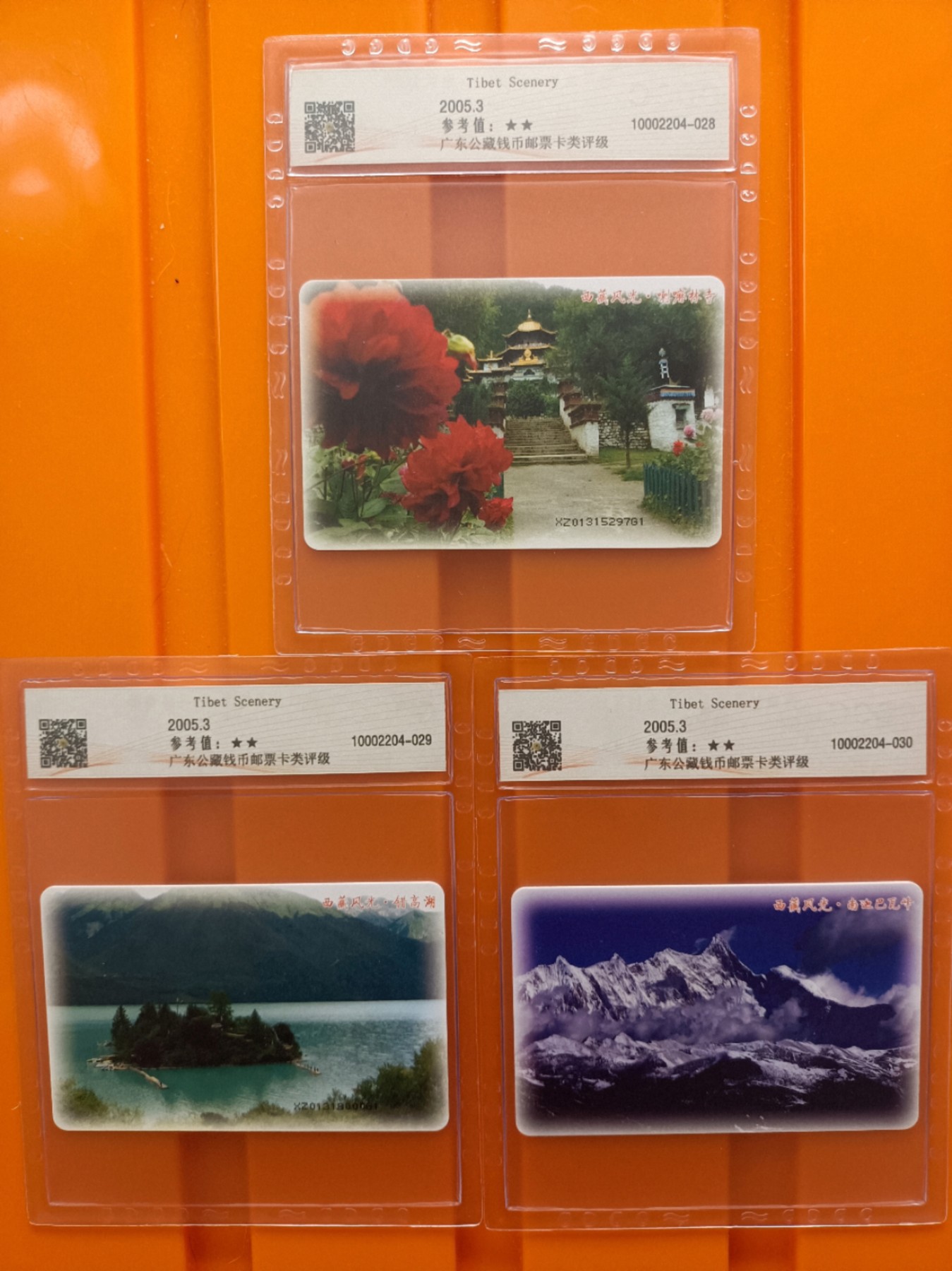 《卡拍》第284期拍卖4月20日晚22：10时延时截拍 中国电信通用IC卡《CNT-IC-NS3（05）林芝风光》三全新卡，西藏XZ版，公藏评级68分。