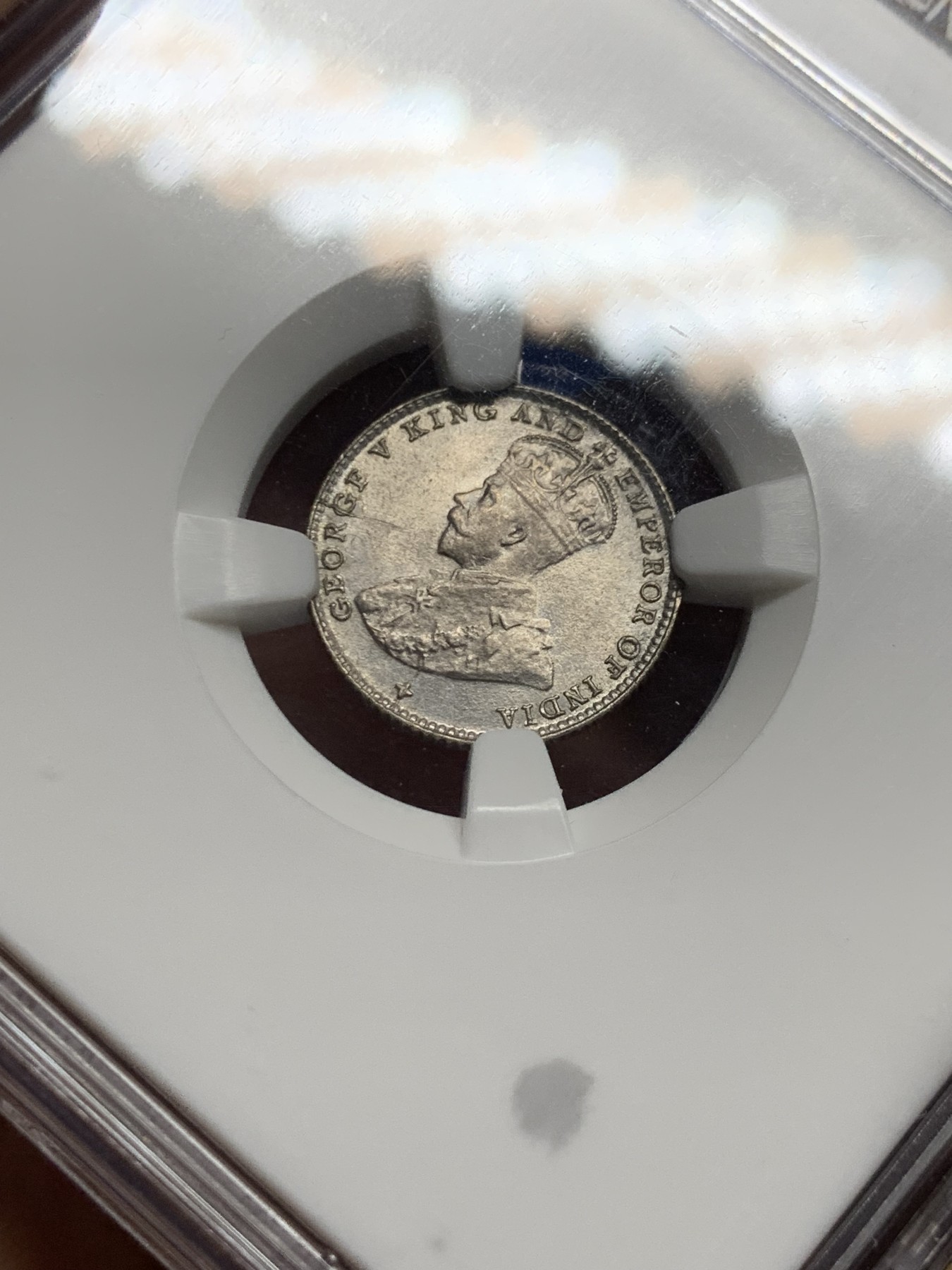 《竞宝斋》第259场-周日，周一 2场连拍 (全场包邮) NGC MS63 海峡殖民地1919年5分银币