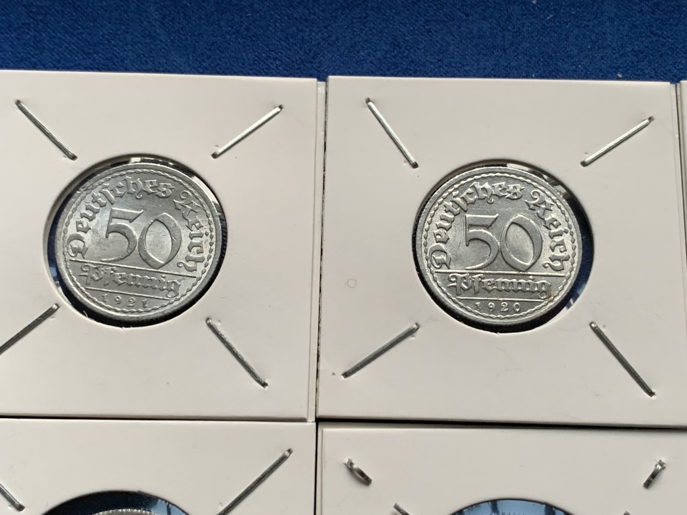 《竞宝斋》第259场-周日，周一 2场连拍 (全场包邮) 8枚一组 魏玛德国辅币 多枚UNC好品 有精力可以送评