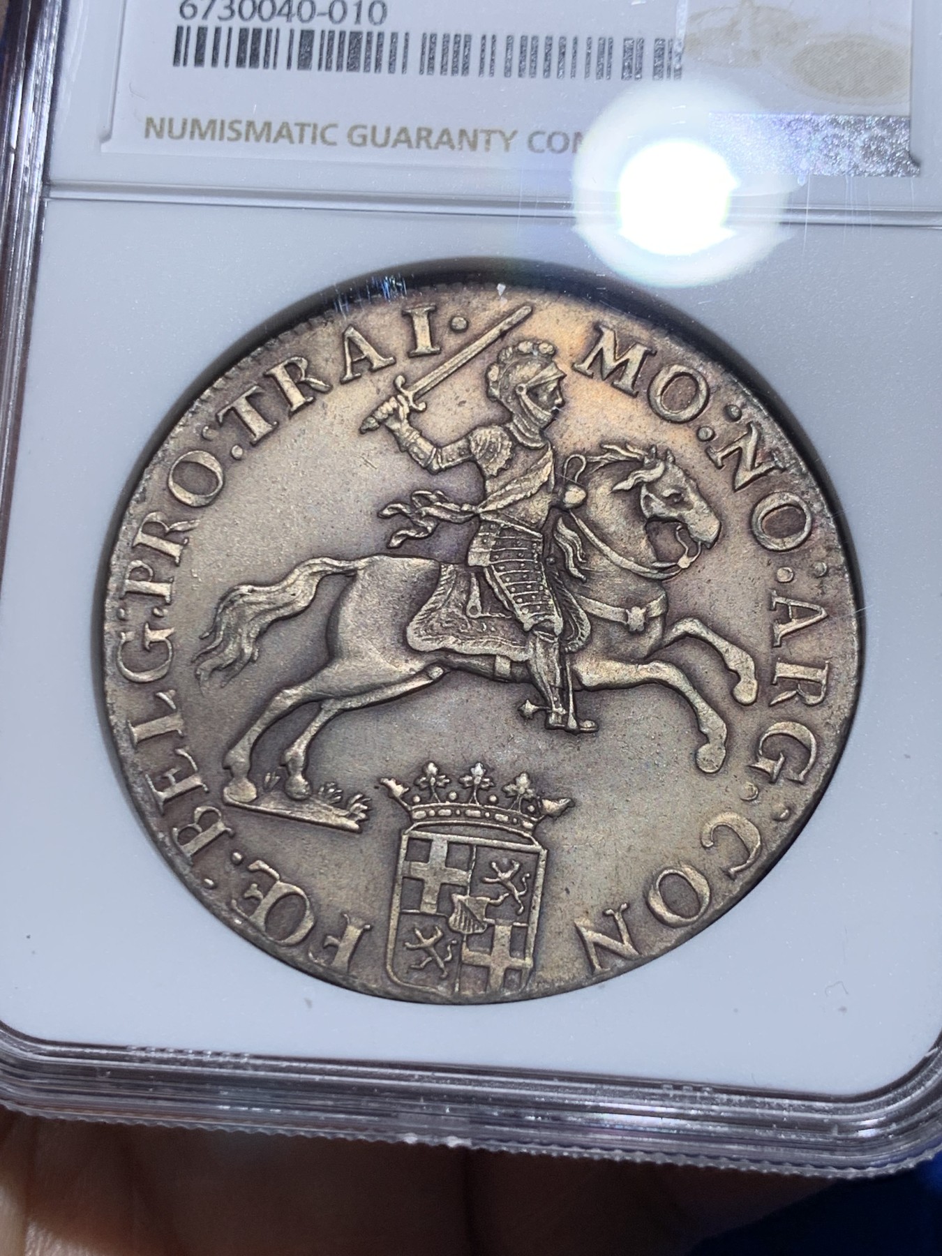 《竞宝斋》第259场-周日，周一 2场连拍 (全场包邮) NGC UNCD 荷兰 1791年 乌特勒支 骑士大马剑 1杜卡特银币 细节极好