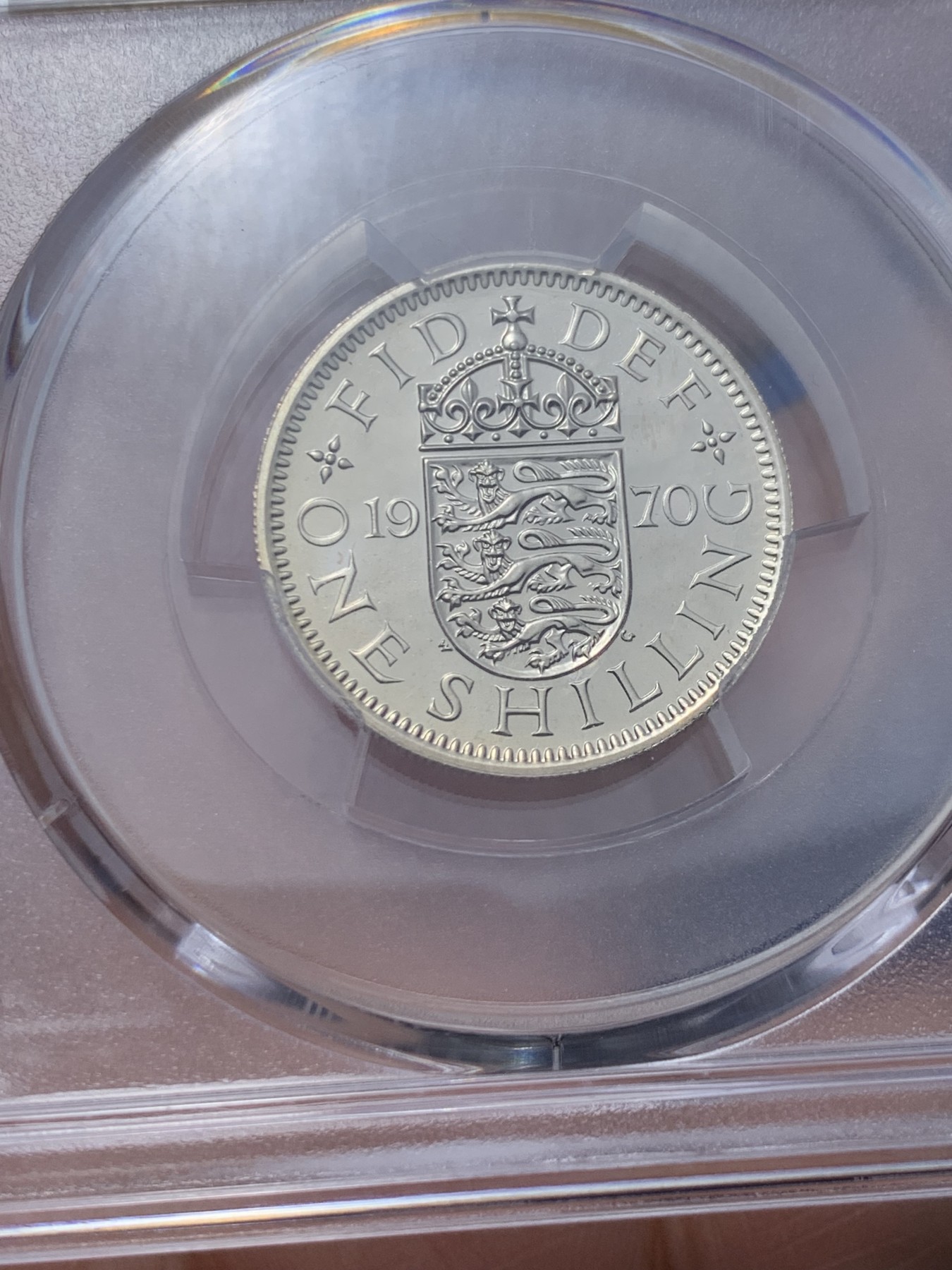 《竞宝斋》第259场-周日，周一 2场连拍 (全场包邮) PCGS PR68 英国1970年伊丽莎白二世女王精制1先令 极致品相 十二进制关门币