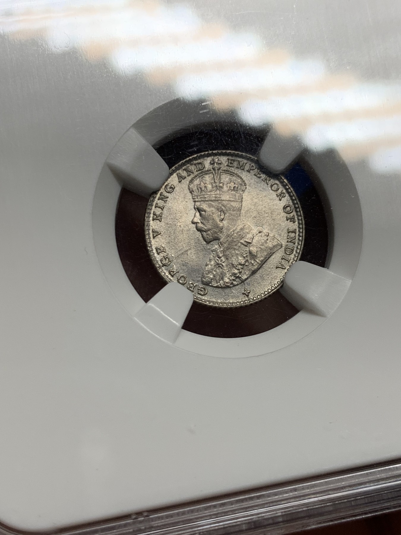 《竞宝斋》第259场-周日，周一 2场连拍 (全场包邮) NGC MS63 海峡殖民地1919年5分银币