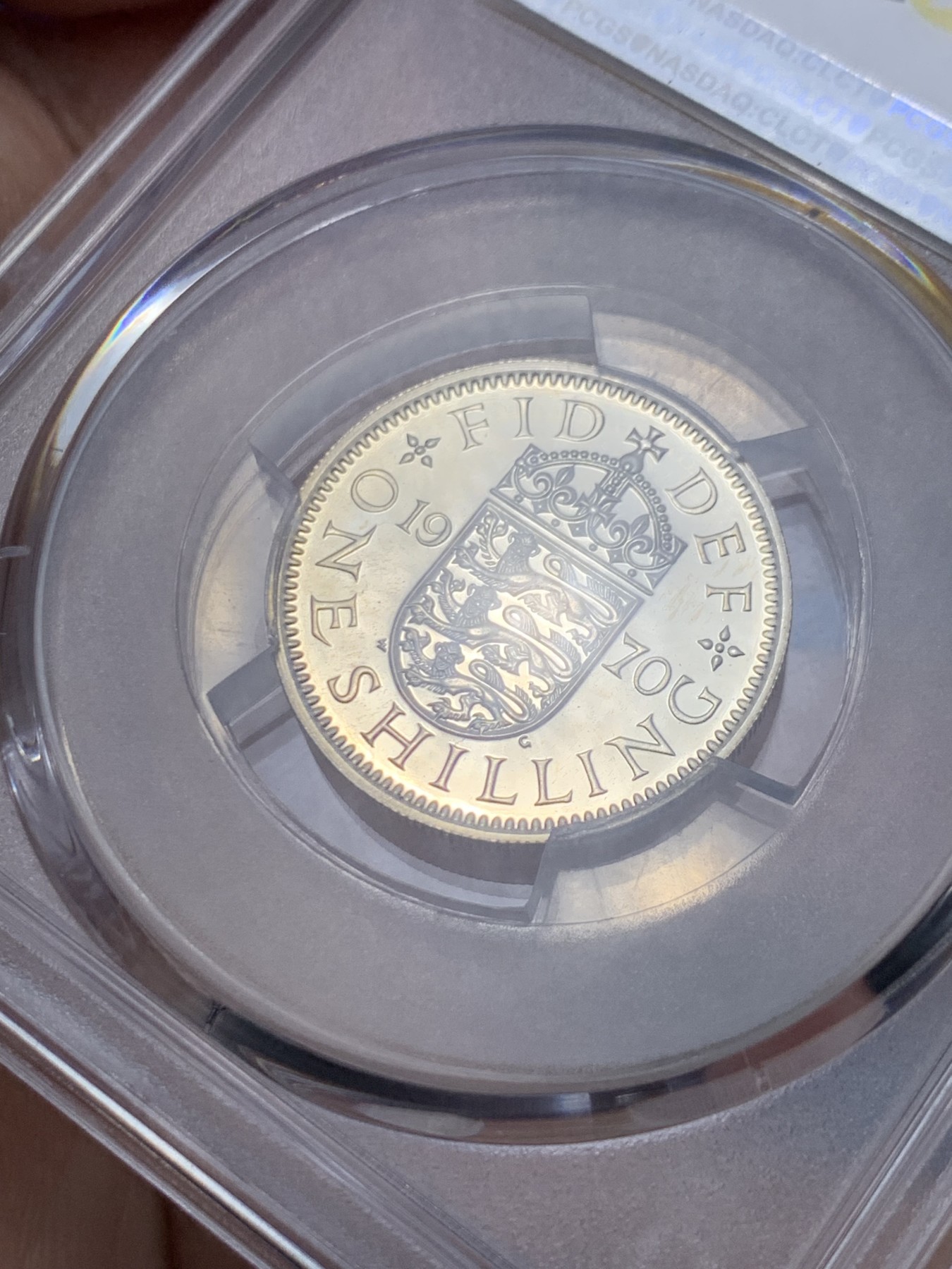 《竞宝斋》第259场-周日，周一 2场连拍 (全场包邮) PCGS PR68 英国1970年伊丽莎白二世女王精制1先令 极致品相 十二进制关门币