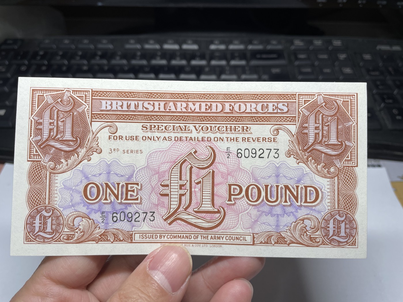 2024年集古藏今外币拍卖第四期-第9场—（总第39拍） 全新英国军票1镑