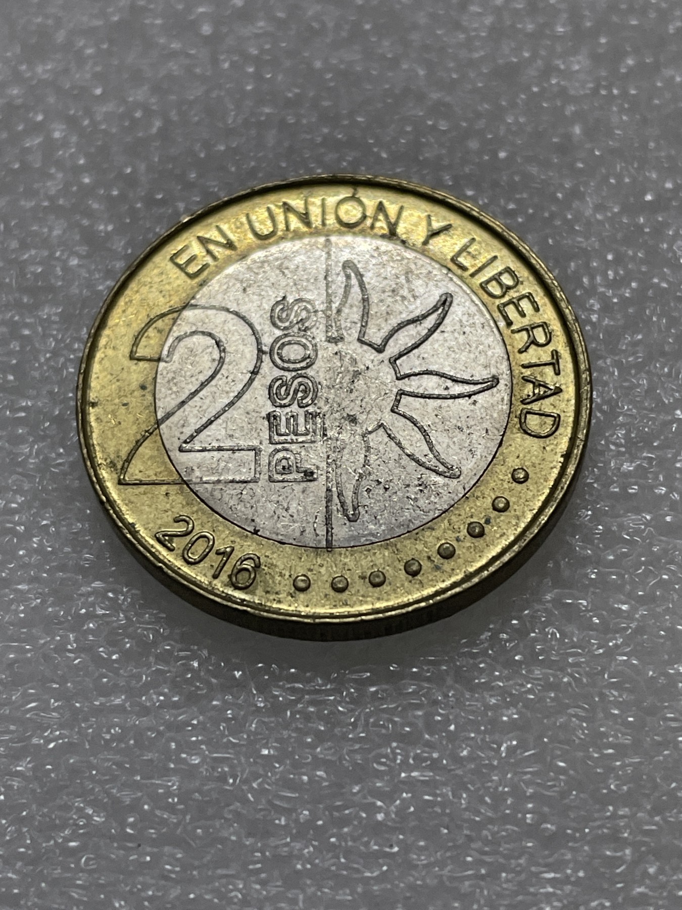 神仙姐姐散币好品专场第三十期（无佣金满邮自动发出 2016 年阿根廷 200 周年纪念币 2 比索