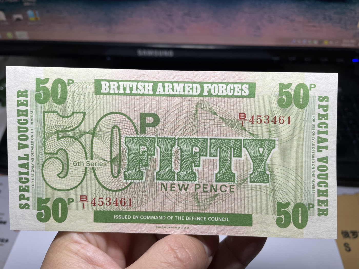 2024年集古藏今外币拍卖第四期-第9场—（总第39拍） 全新英国军票50分