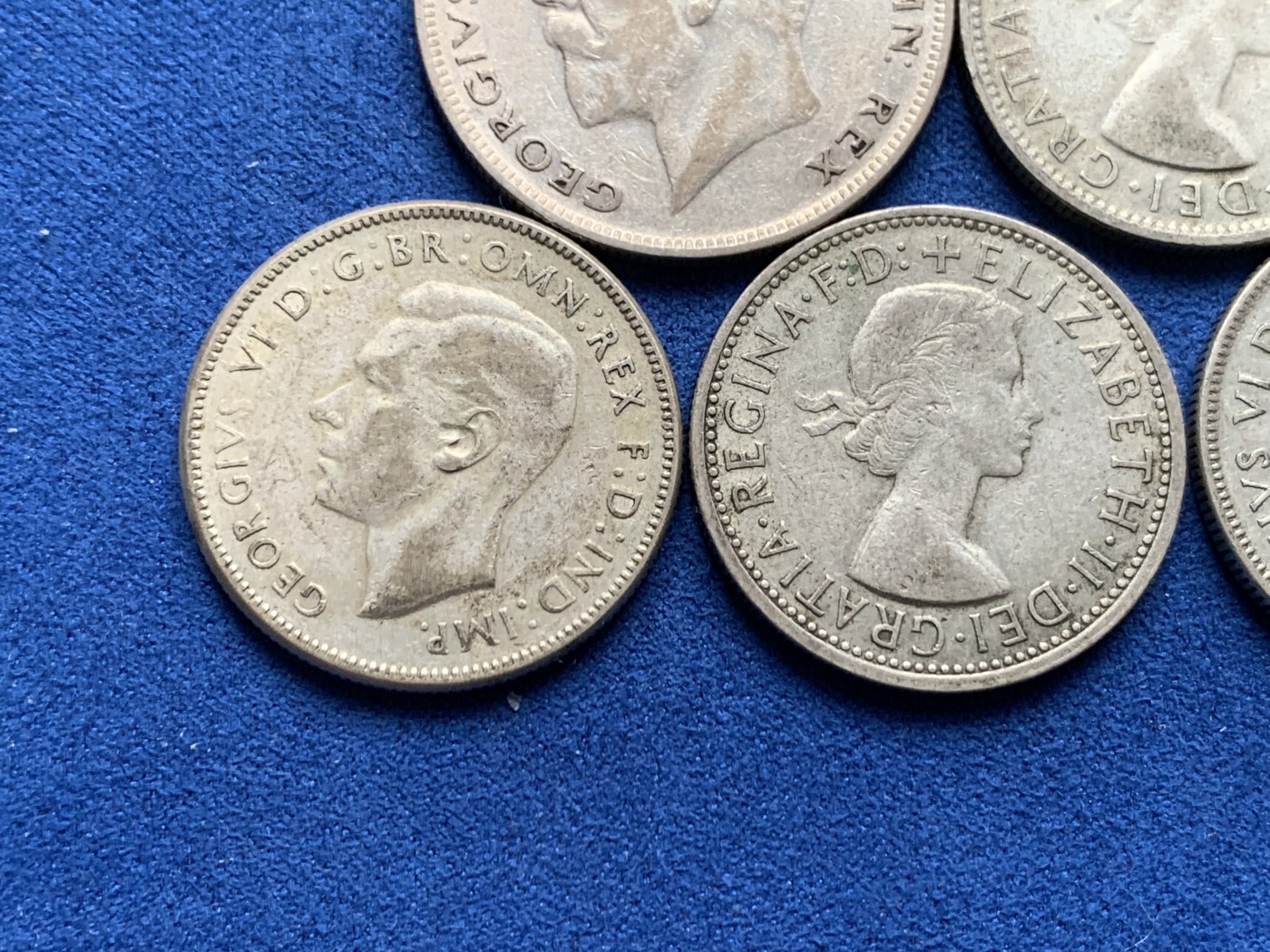 《竞宝斋》第259场-周日，周一 2场连拍 (全场包邮) 5枚一组 澳大利亚Florin 4枚+1928乔五半克朗1枚 银价暴涨