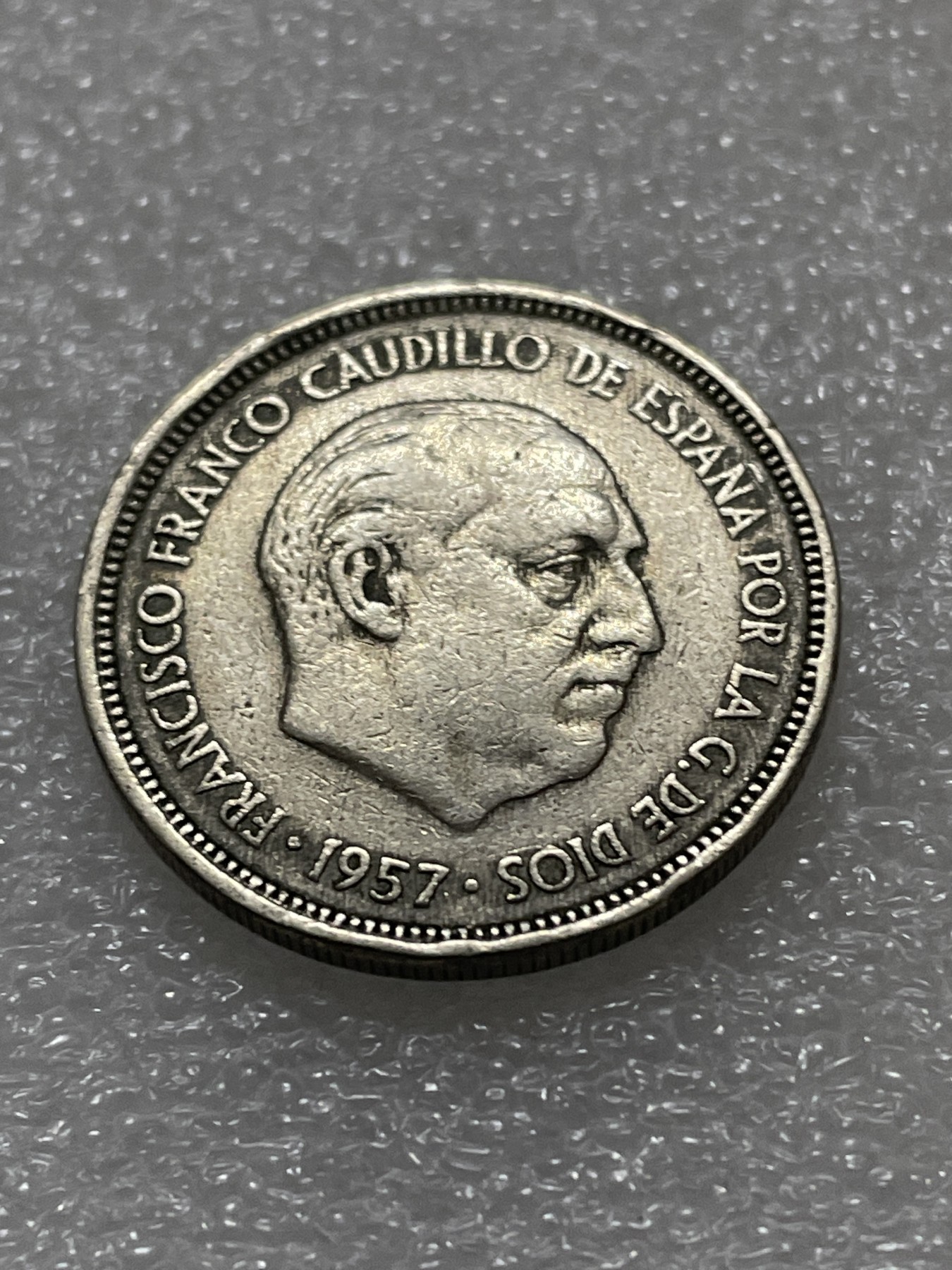 神仙姐姐散币好品专场第三十期（无佣金满邮自动发出 1957 年西班牙 5 比塞塔