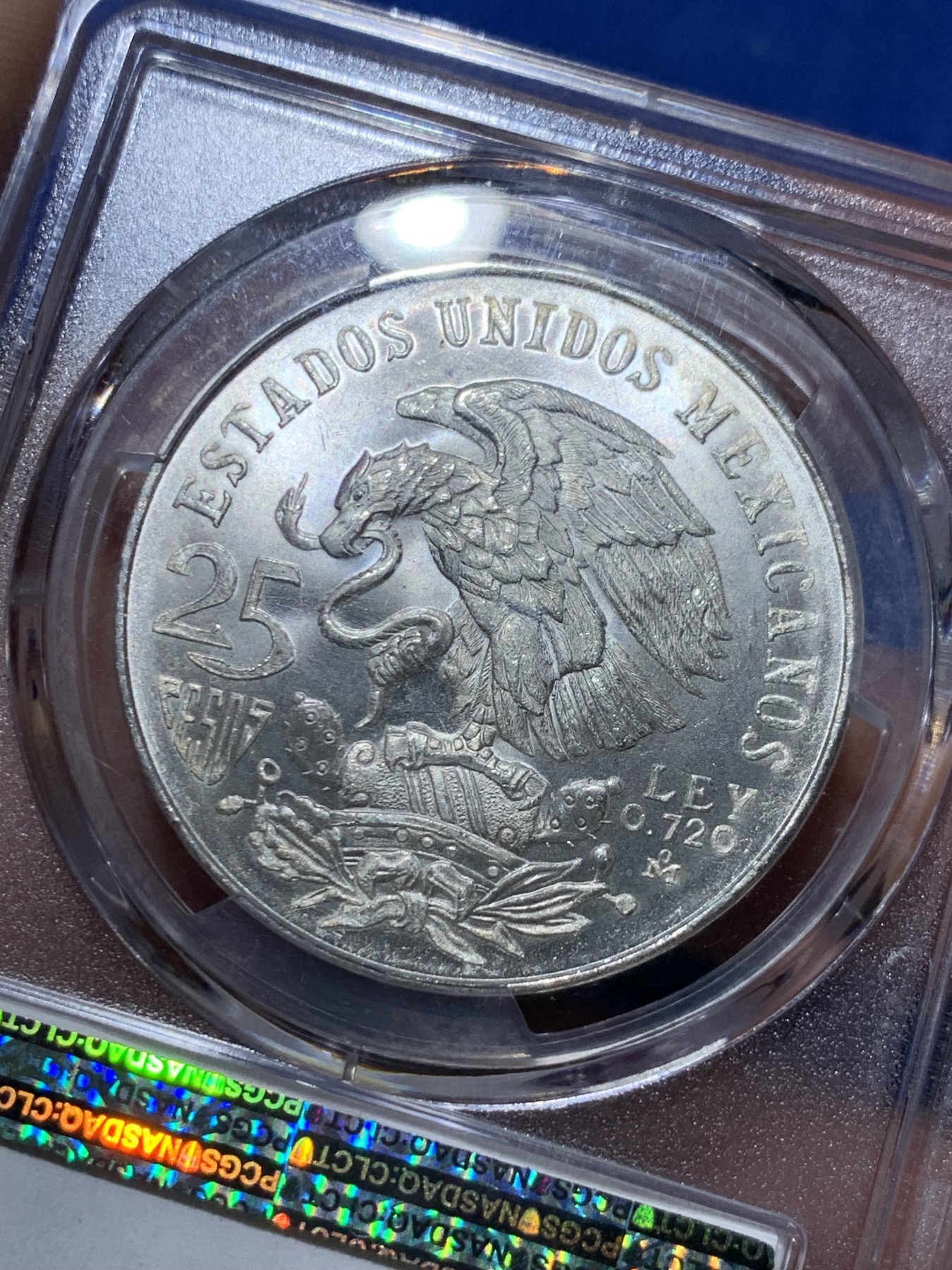 《竞宝斋》第259场-周日，周一 2场连拍 (全场包邮) PCGS MS66 1968年墨西哥奥运会纪念25比索银币