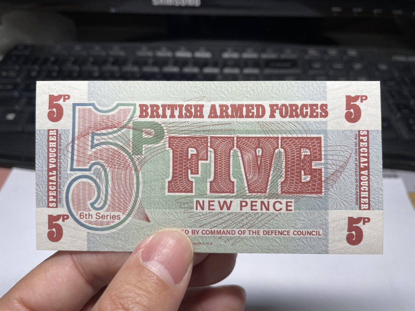 2024年集古藏今外币拍卖第四期-第9场—（总第39拍） 全新英国军票5分