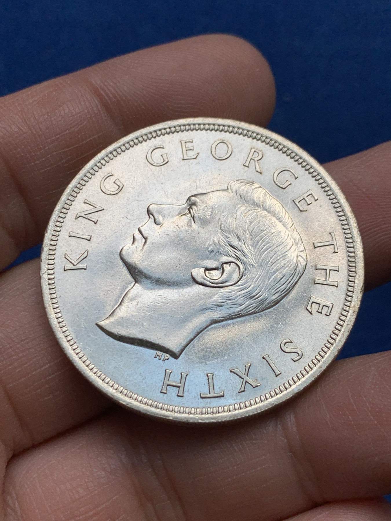 《竞宝斋》第259场-周日，周一 2场连拍 (全场包邮) 新西兰1949皇室访问克朗银币