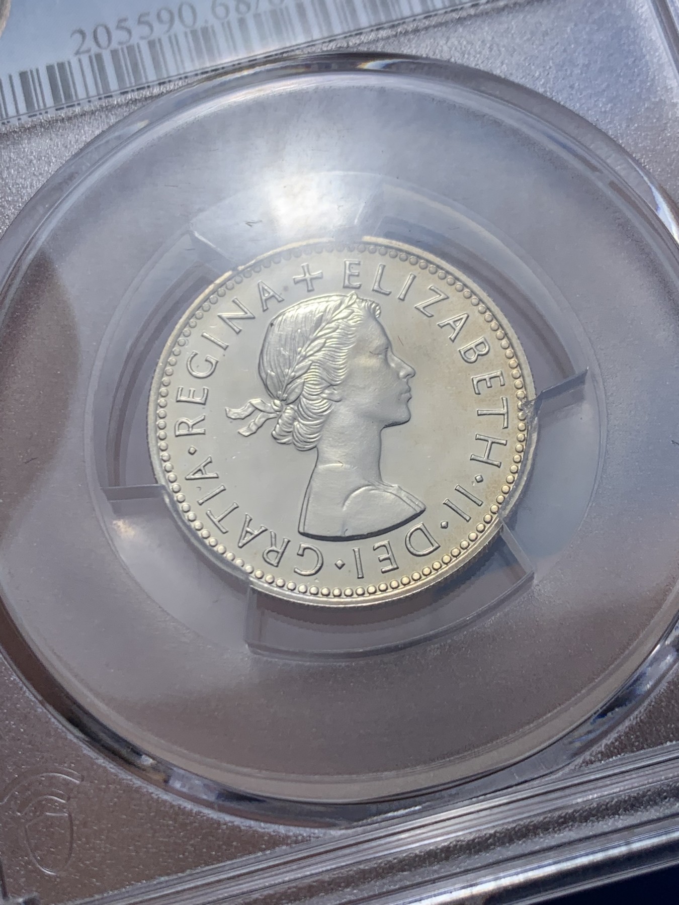 《竞宝斋》第259场-周日，周一 2场连拍 (全场包邮) PCGS PR68 英国1970年伊丽莎白二世女王精制1先令 极致品相 十二进制关门币