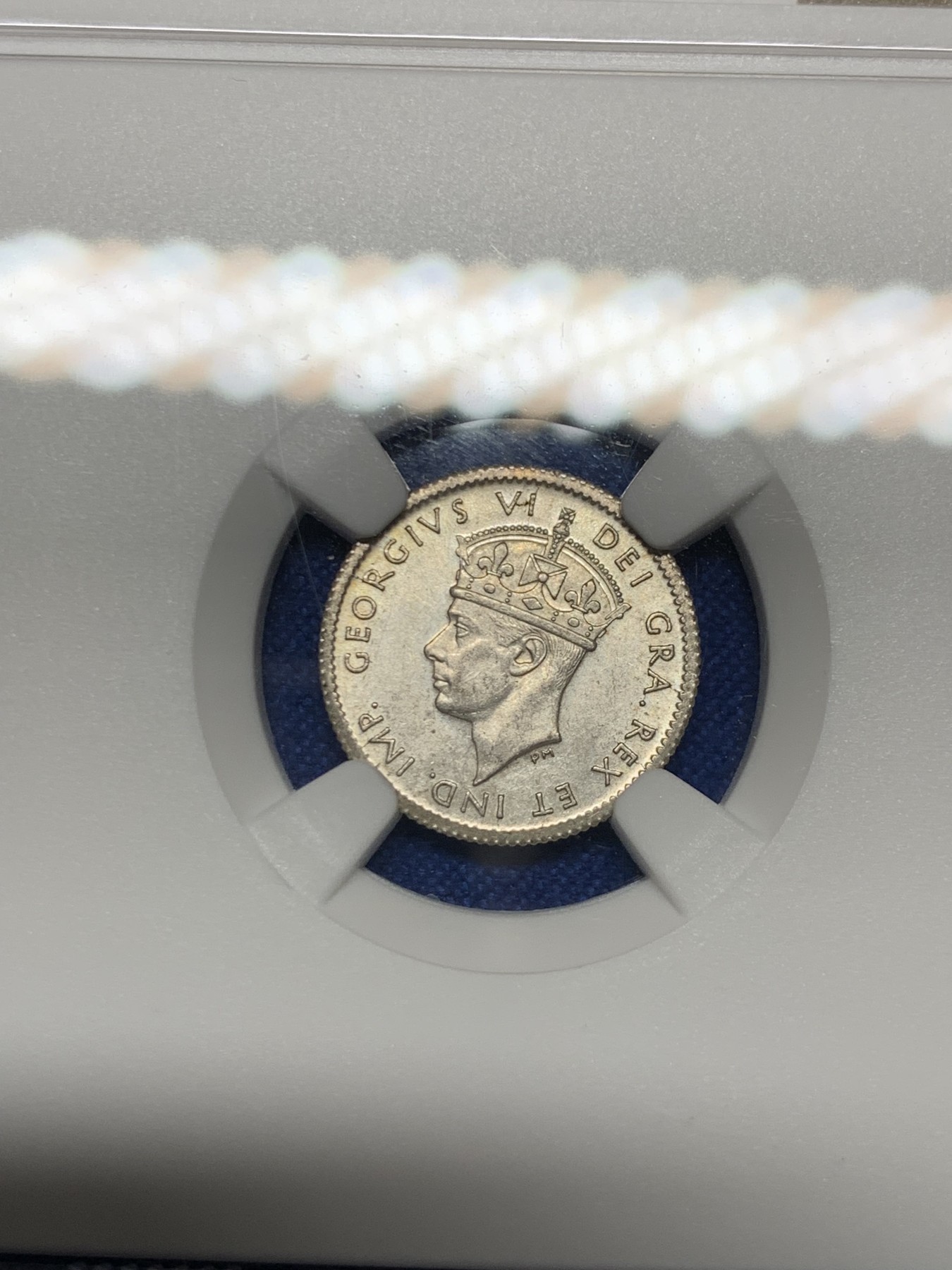 《竞宝斋》第259场-周日，周一 2场连拍 (全场包邮) NGC MS62 纽芬兰1941年5分银币