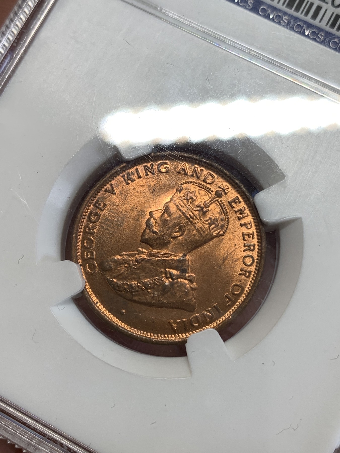 《竞宝斋》第259场-周日，周一 2场连拍 (全场包邮) CNCS MS64RD 英属锡兰1926年1分铜币