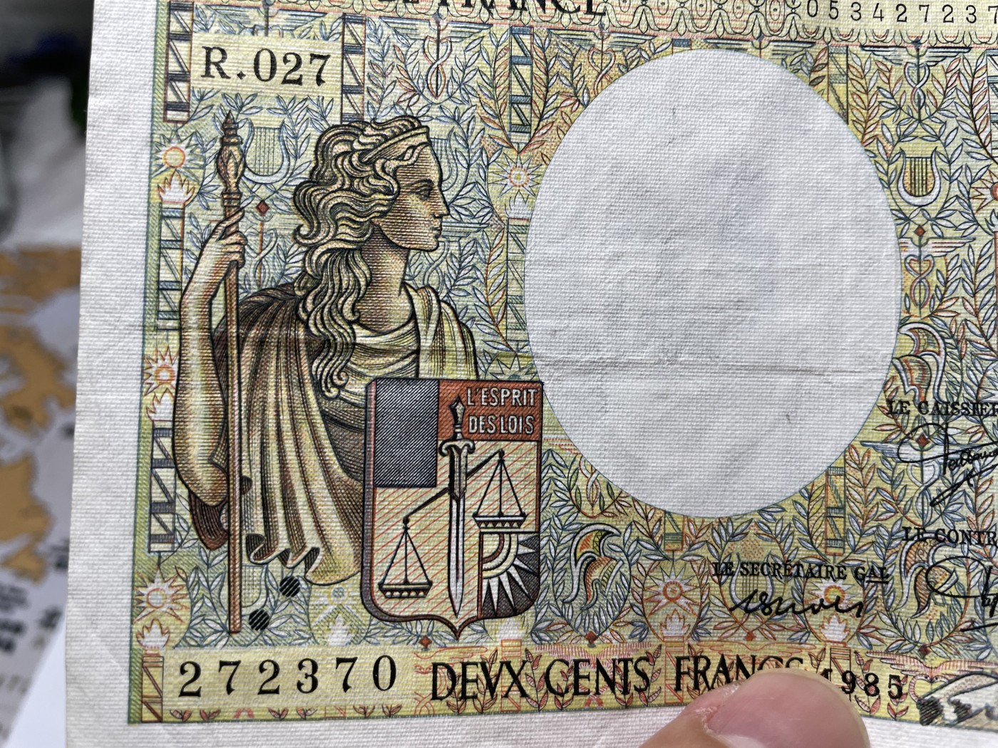 2024年集古藏今外币拍卖第四期-第9场—（总第39拍） 1985年法国200法郎