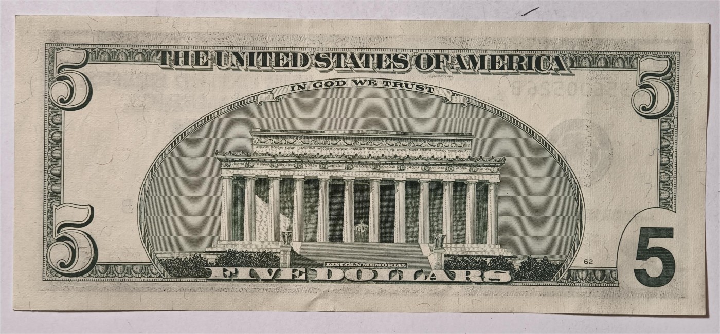 紫瑗钱币——第339期拍卖——纸币场 美国 2001年 G版 无序列 亚伯拉罕·林肯 5美元 大头版 UNC