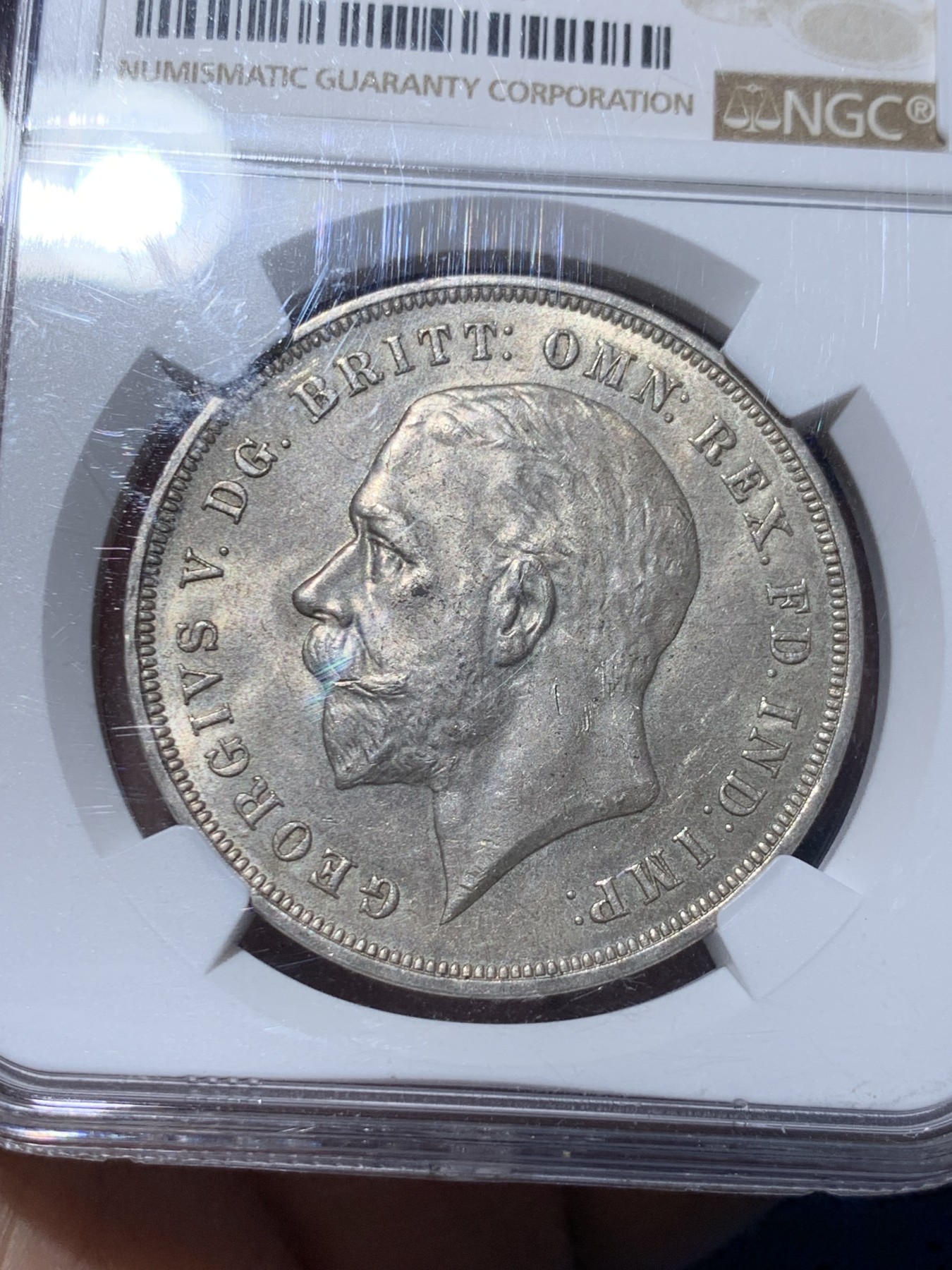 《竞宝斋》第259场-周日，周一 2场连拍 (全场包邮) NGC MS63 1935年英国乔治五世木马剑克朗银币