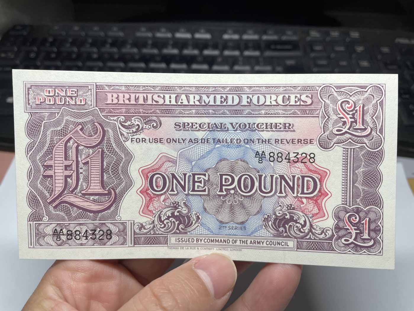 2024年集古藏今外币拍卖第四期-第9场—（总第39拍） 全新英国军票1镑