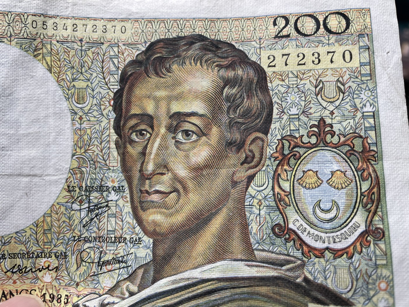 2024年集古藏今外币拍卖第四期-第9场—（总第39拍） 1985年法国200法郎