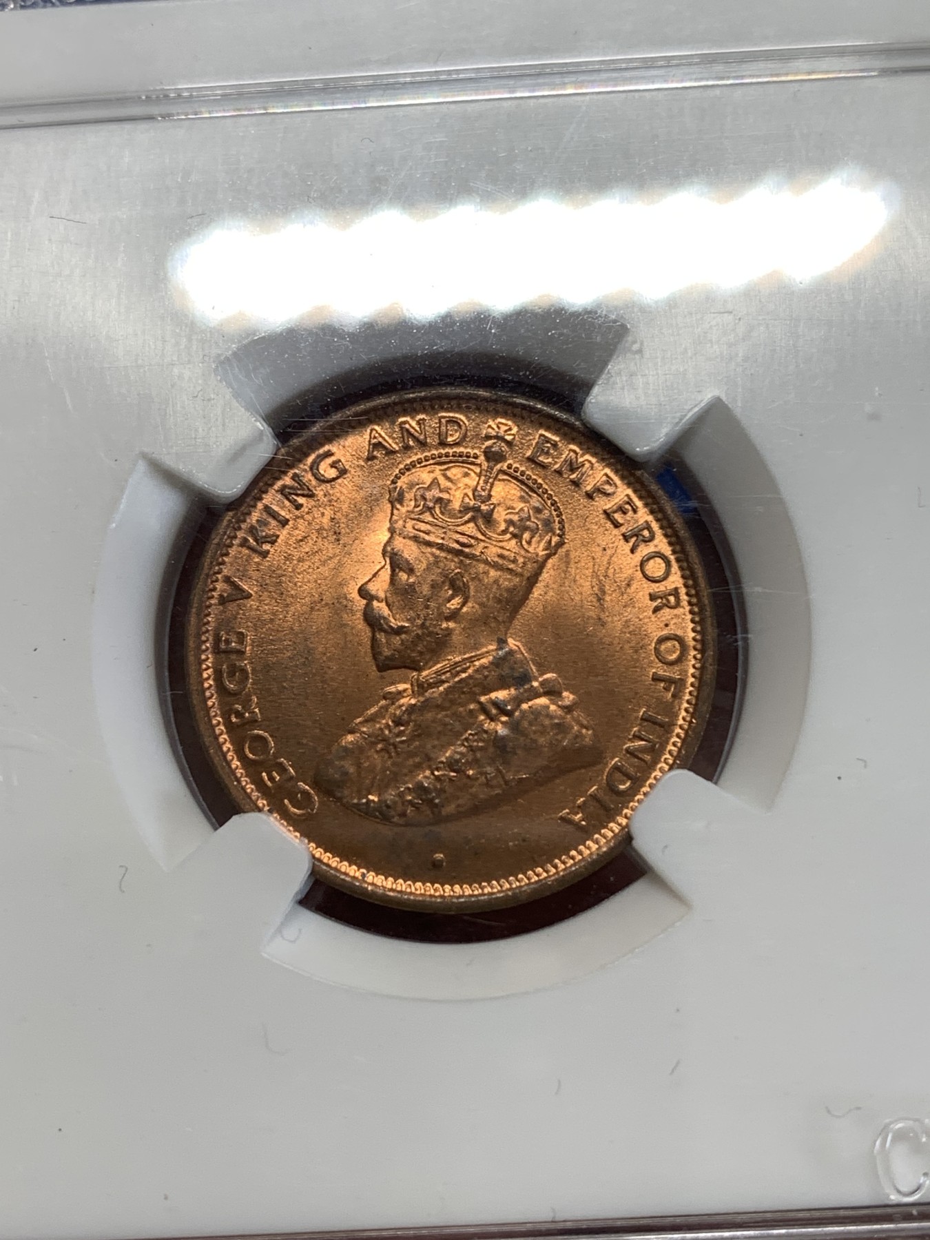 《竞宝斋》第259场-周日，周一 2场连拍 (全场包邮) CNCS MS64RD 英属锡兰1926年1分铜币