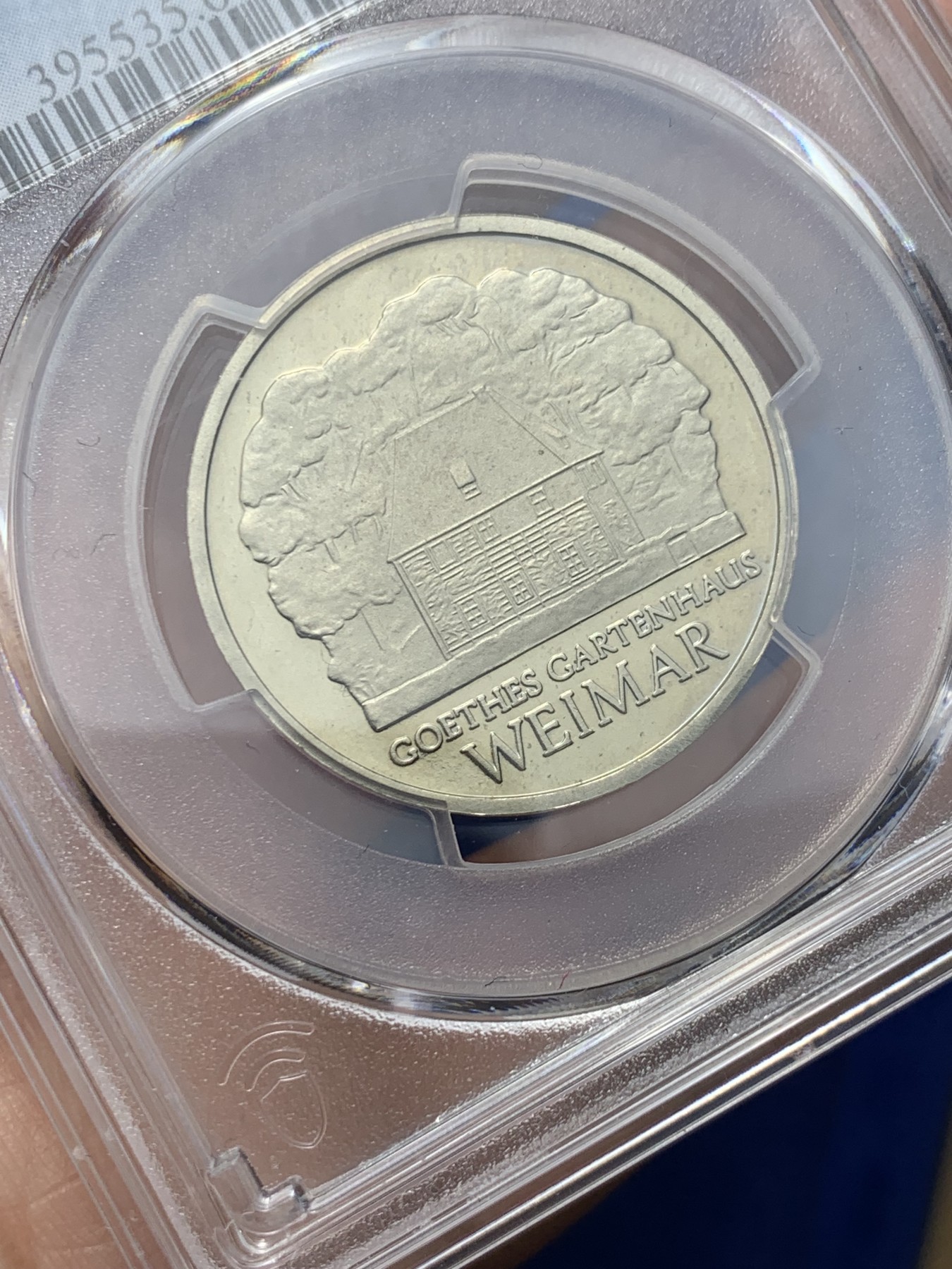 《竞宝斋》第259场-周日，周一 2场连拍 (全场包邮) PCGS PR67DCAM 东德1982年歌德故居精制5马克，东德纪念币精制少见，铸造量仅5500枚