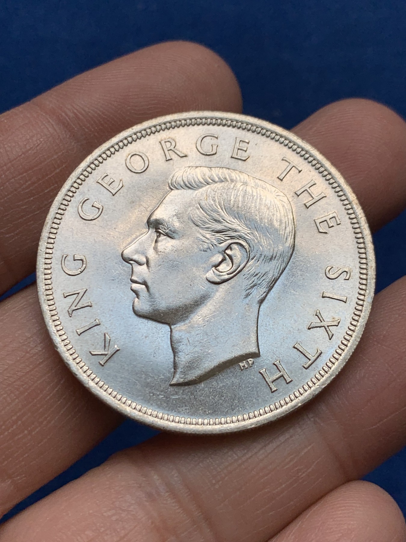 《竞宝斋》第259场-周日，周一 2场连拍 (全场包邮) 新西兰1949皇室访问克朗银币