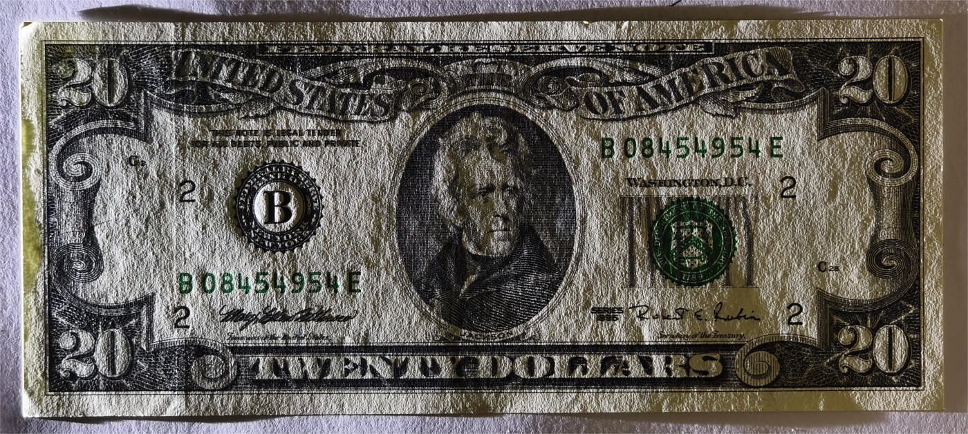 紫瑗钱币——第339期拍卖——纸币场 美国 1995年 B版 无序列 安德鲁·杰克逊 20美元 小头版 UNC