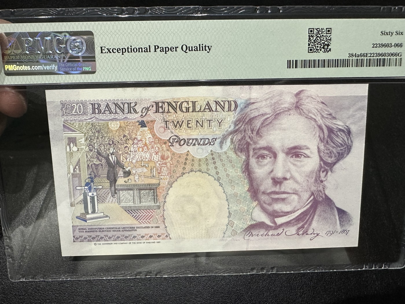《外钞收藏家》第三百六十七期 1991年英国E序列20镑 PMG66