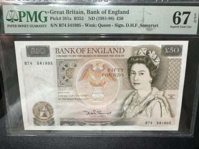 《外钞收藏家》第三百六十期 - 1981-88年英国D序列50镑 PMG67