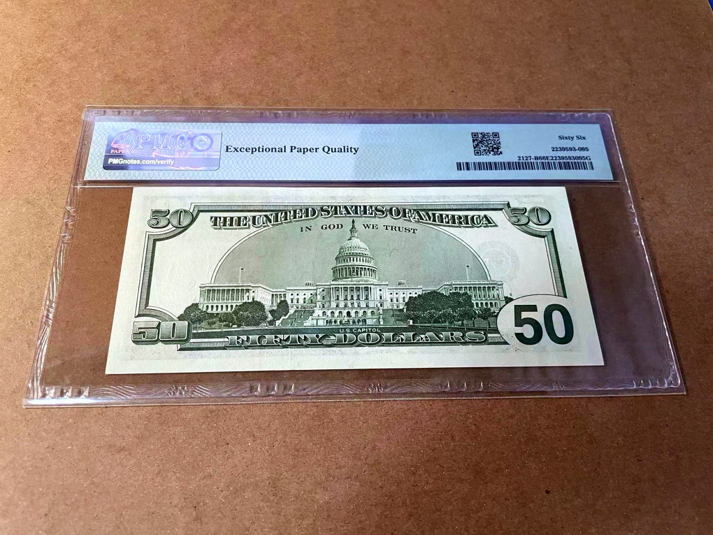 【Blue Auction】✨世界纸币精拍第462期【精】 【无47】美国 2001年50美金 PMG66EPQ