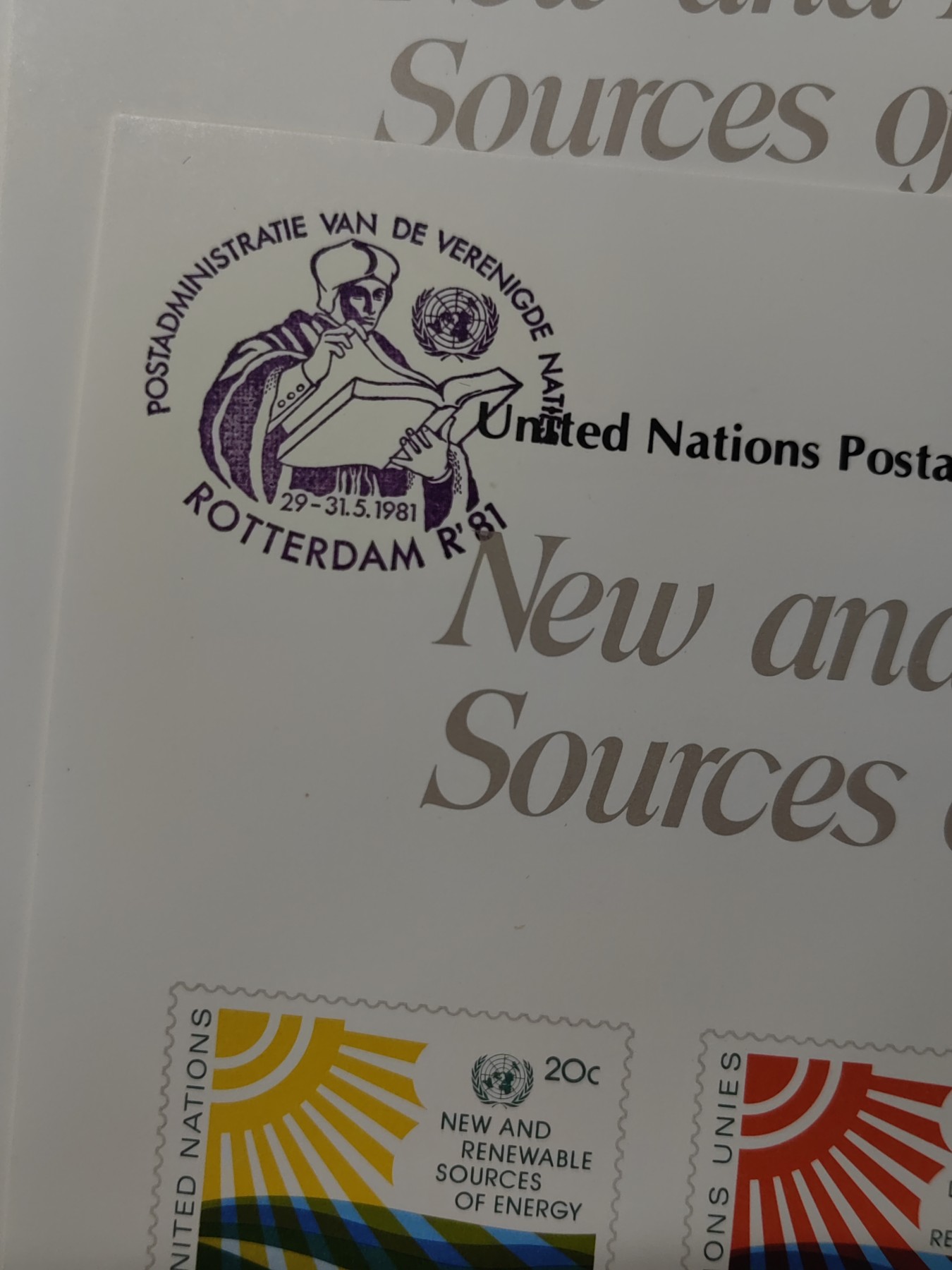 多国邮封✌（拍卖专场）精品🔥专场 第61场 联合国1981年再生能源会议（5件）不同戳