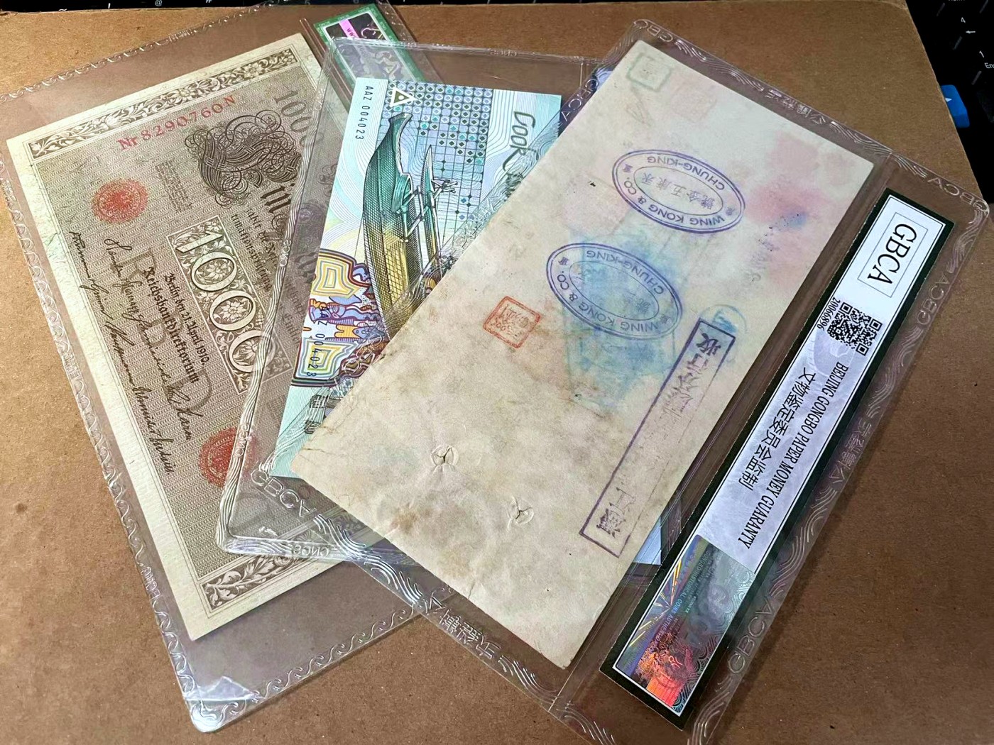 【Blue Auction】✨世界纸币精拍第462期【精】 【一组3张】德国 1910年1000马克、库克群岛3元&中国银行 1941年支票 均国评