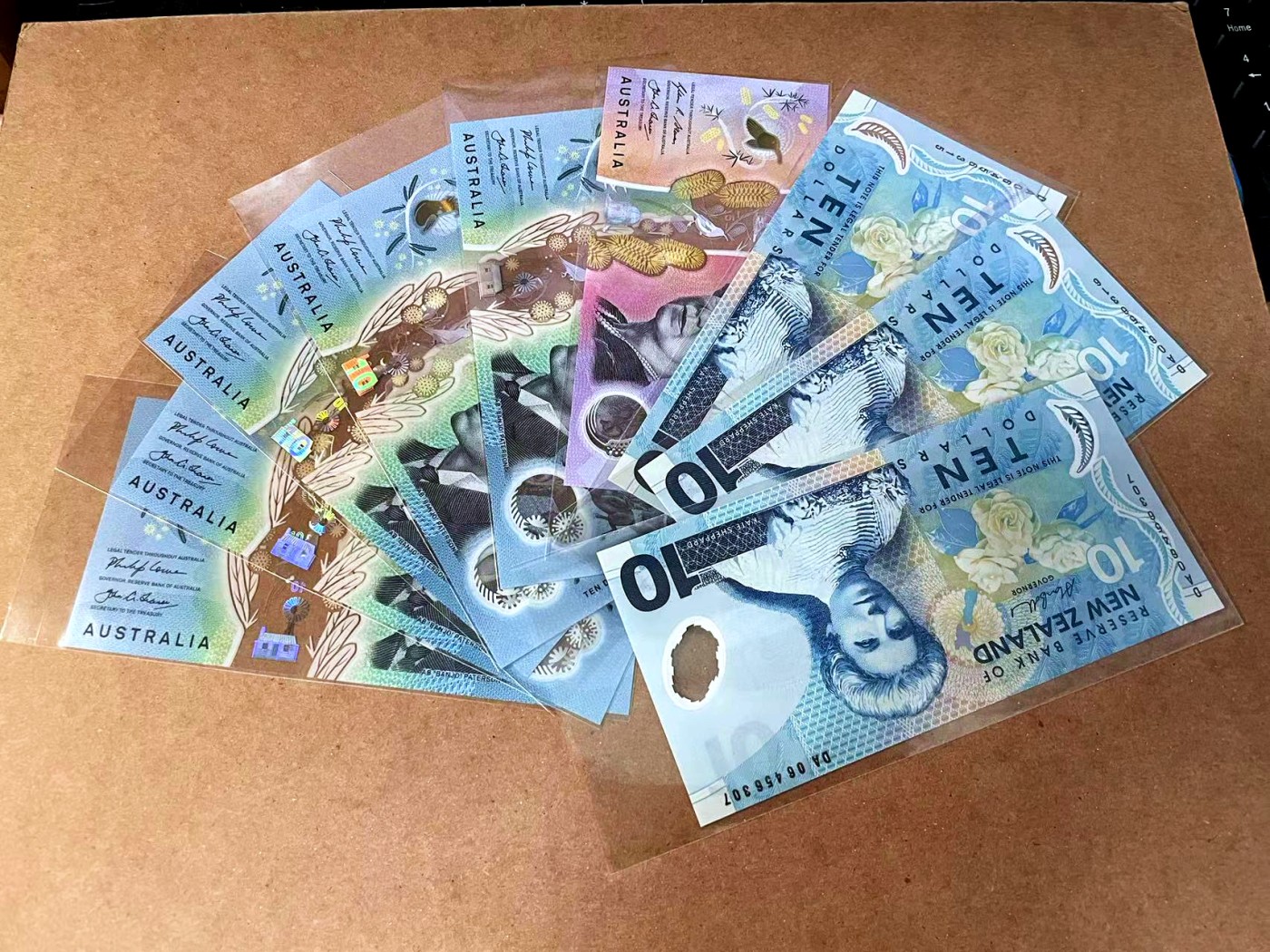 【Blue Auction】✨世界纸币精拍第462期【精】 【一组9张】澳大利亚5元-10元&新西兰10元 塑料钞一组 全新UNC