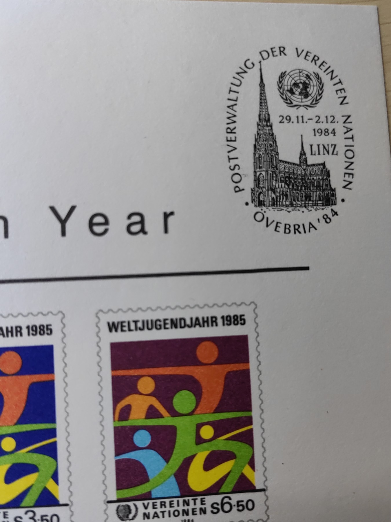 多国邮封✌（拍卖专场）精品🔥专场 第61场 联合国1984年 国际青年年（5件）