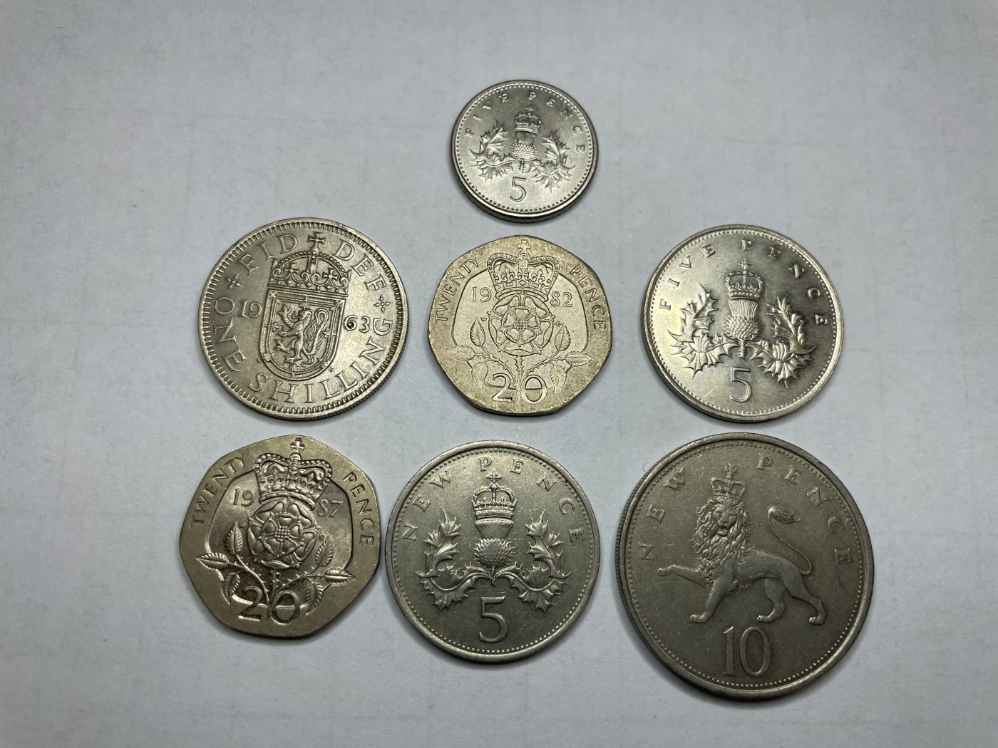 2024年集古藏今外币拍卖第四期-第10场—（总第40拍-本期拍完结算发货） 英国各面值7枚