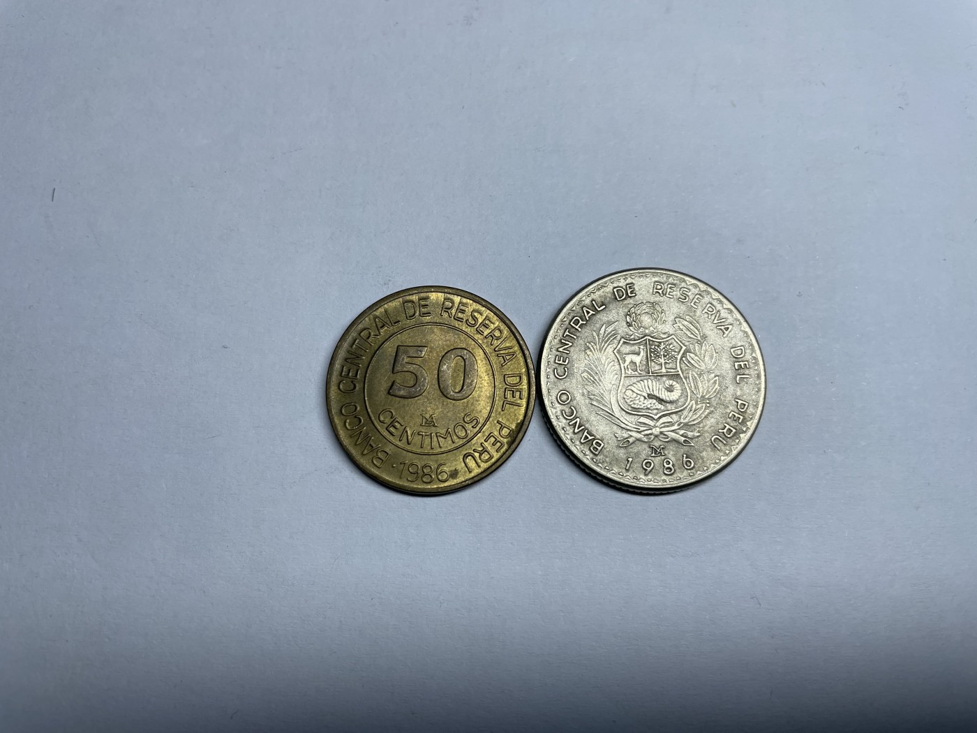 2024年集古藏今外币拍卖第四期-第10场—（总第40拍-本期拍完结算发货） 1986年秘鲁2枚