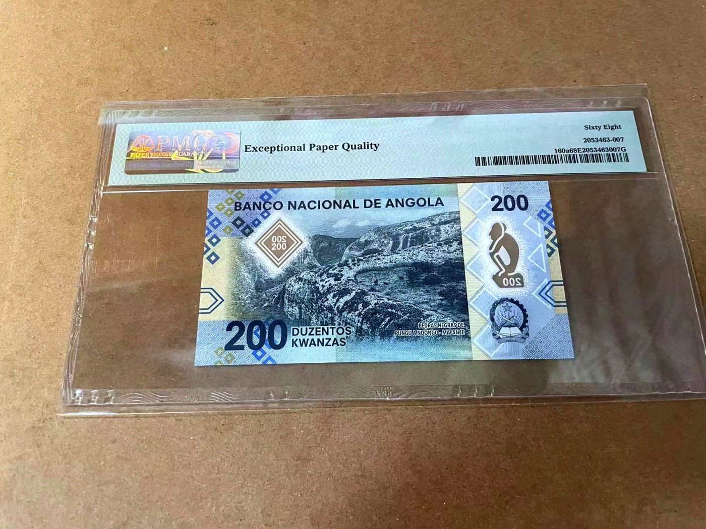 【Blue Auction】✨世界纸币精拍第462期【精】 【888豹子号】安哥拉 2020年200科瓦查 PMG68EPQ 超高分