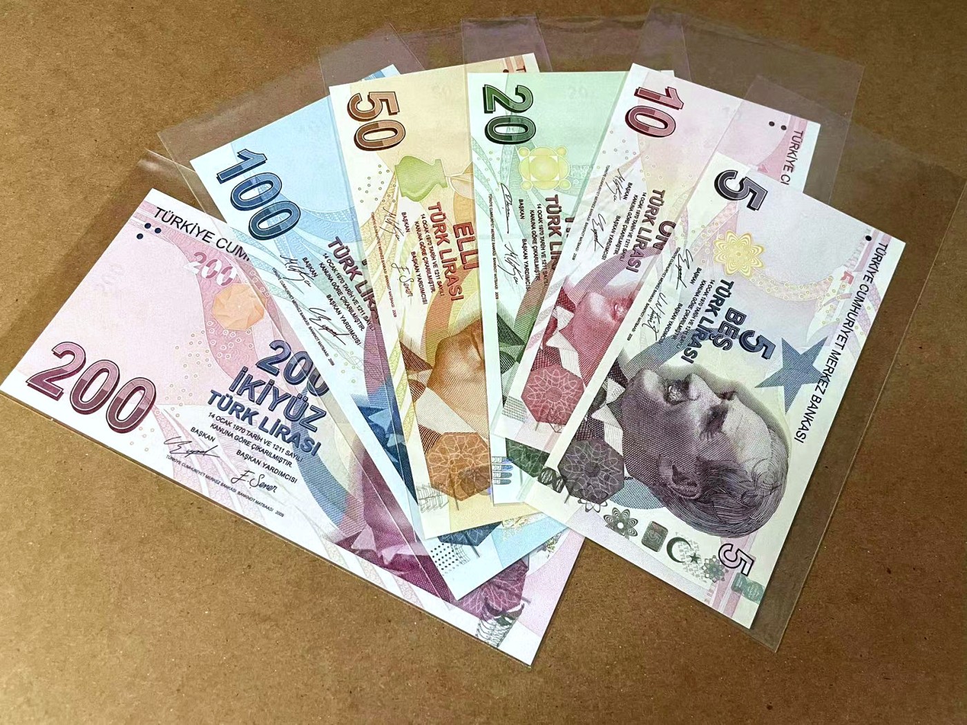 【Blue Auction】✨世界纸币精拍第462期【精】 【一组6张】土耳其5-200里拉 全新UNC