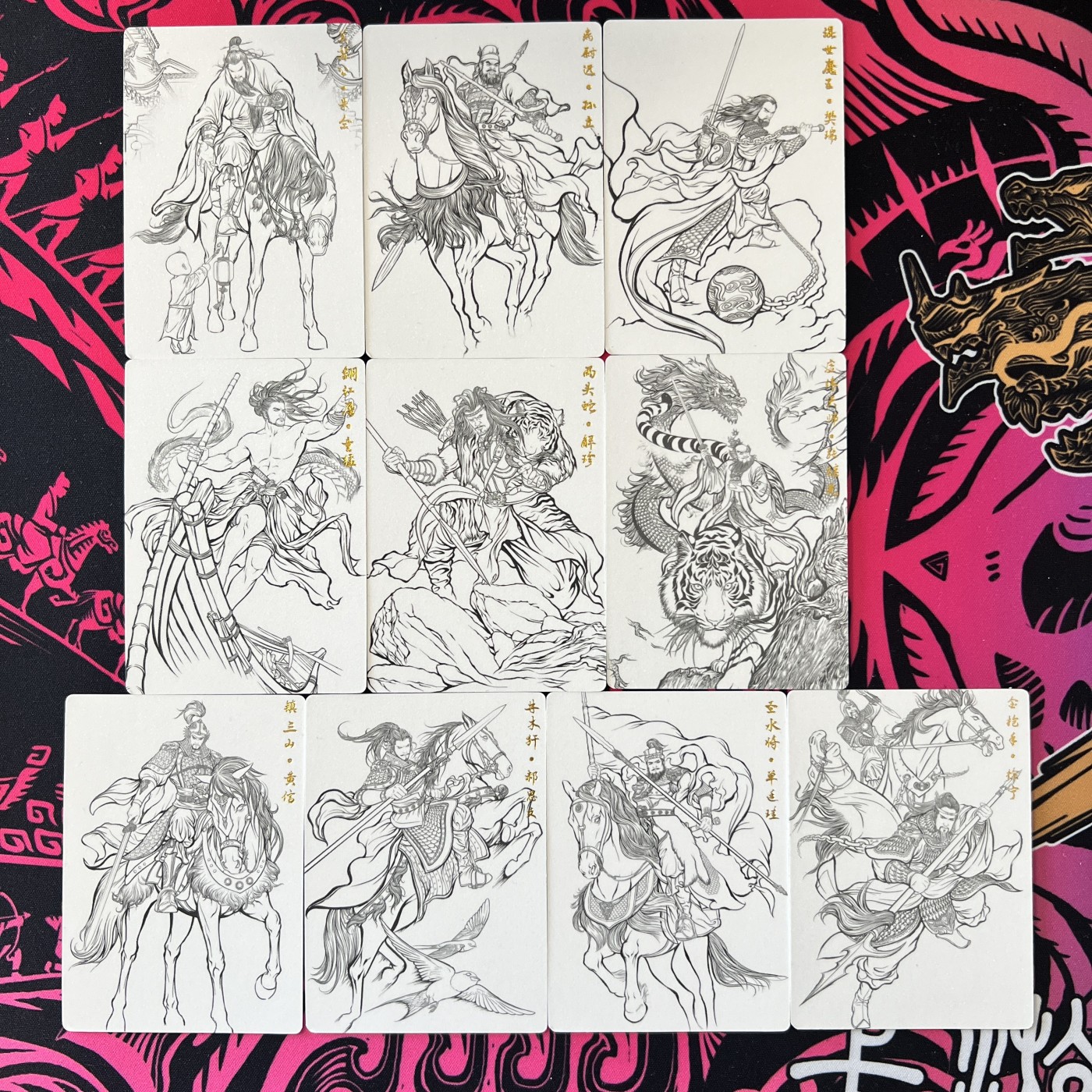 锦色铺子的卡拍 第18期 齐卡文化 卡德曼 张建东水浒 星河线稿10张