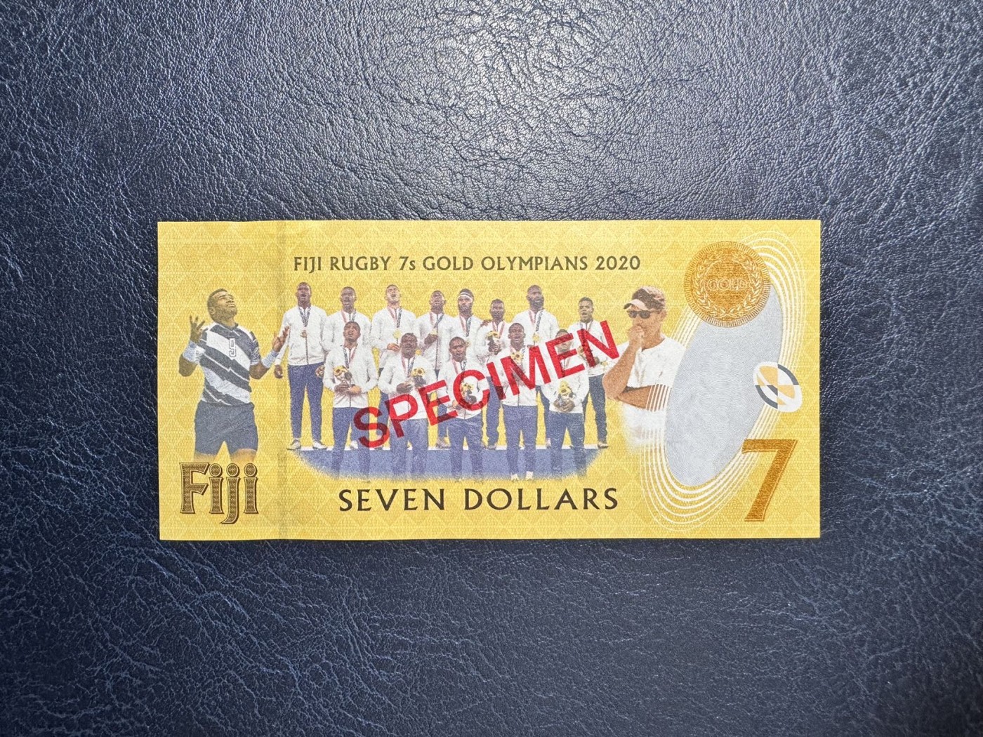 收藏联盟Quantum Auction 第339期拍卖  斐济2020年7元奥运夺奖纪念钞全同8号样钞 品相全新UNC
