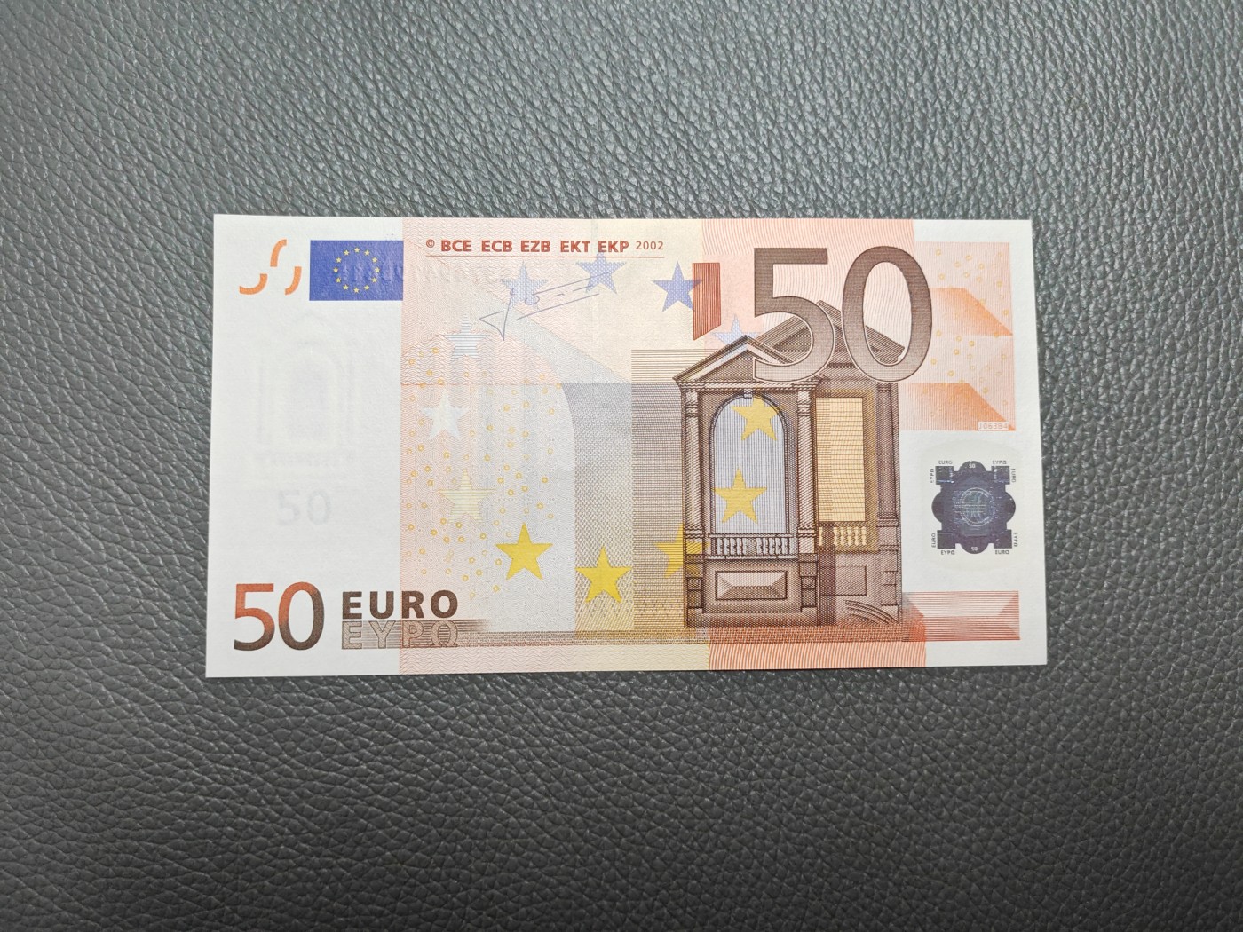 欧盟纸币Euro 2002版 50欧元 二签  S冠意大利版 全新UNC