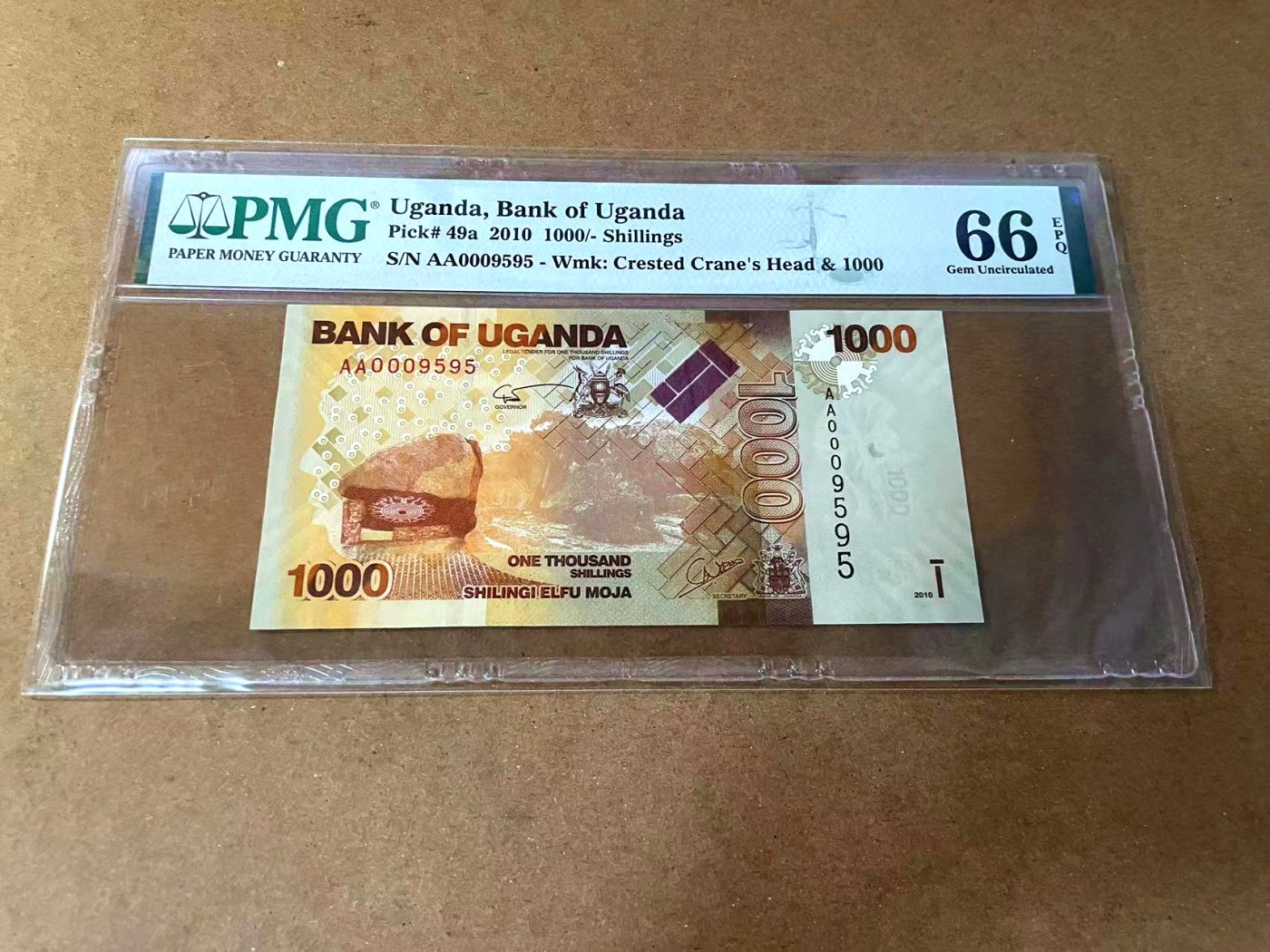 【Blue Auction】✨世界纸币精拍第462期【精】 【AA无47】乌干达 2010年1000先令 PMG66EPQ  