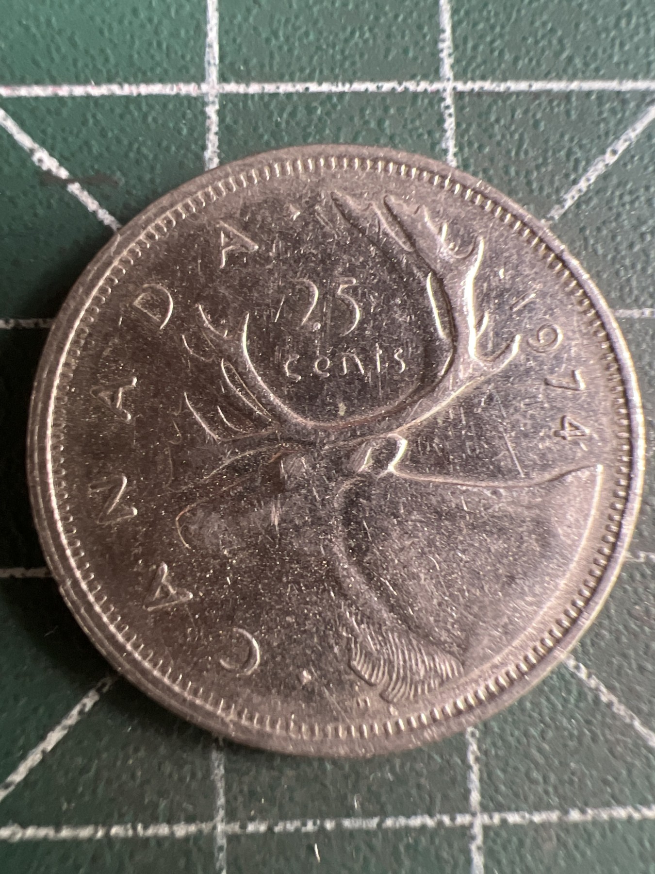 第574期 硬币专场 （无押金，捡漏，全场50包邮，偏远地区除外，接收代拍业务） 加拿大25分 青年 1974年