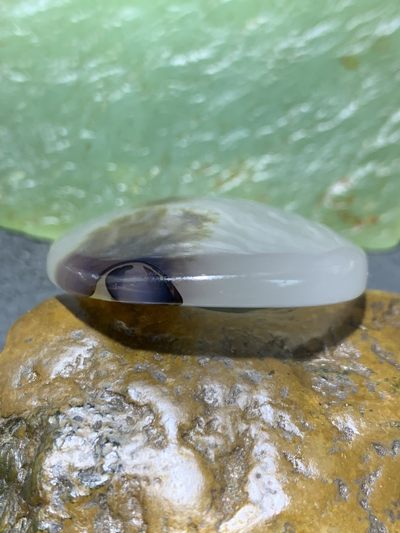 精美高玉化马达加斯加海洋玉髓草花纹牌子一个！ 精美高玉化马达加斯加海洋玉髓草花纹牌子一个！