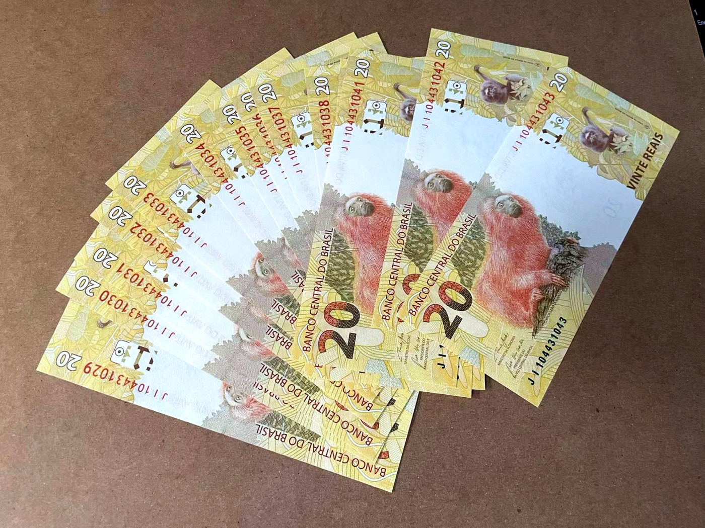 【Blue Auction】✨世界纸币精拍第462期【精】 【一组15张】巴西 2010年20瑞斯 全新UNC