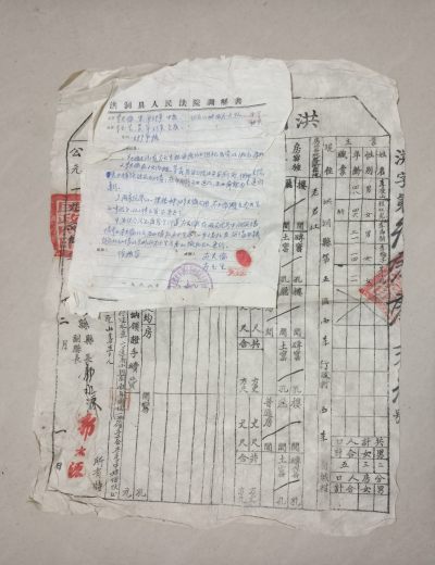 第二期地契老照片 - 公元1949年洪洞县房契附调解书