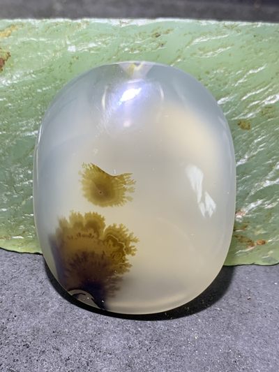 精美高玉化马达加斯加海洋玉髓草花纹牌子一个！ - 精美高玉化马达加斯加海洋玉髓草花纹牌子一个！