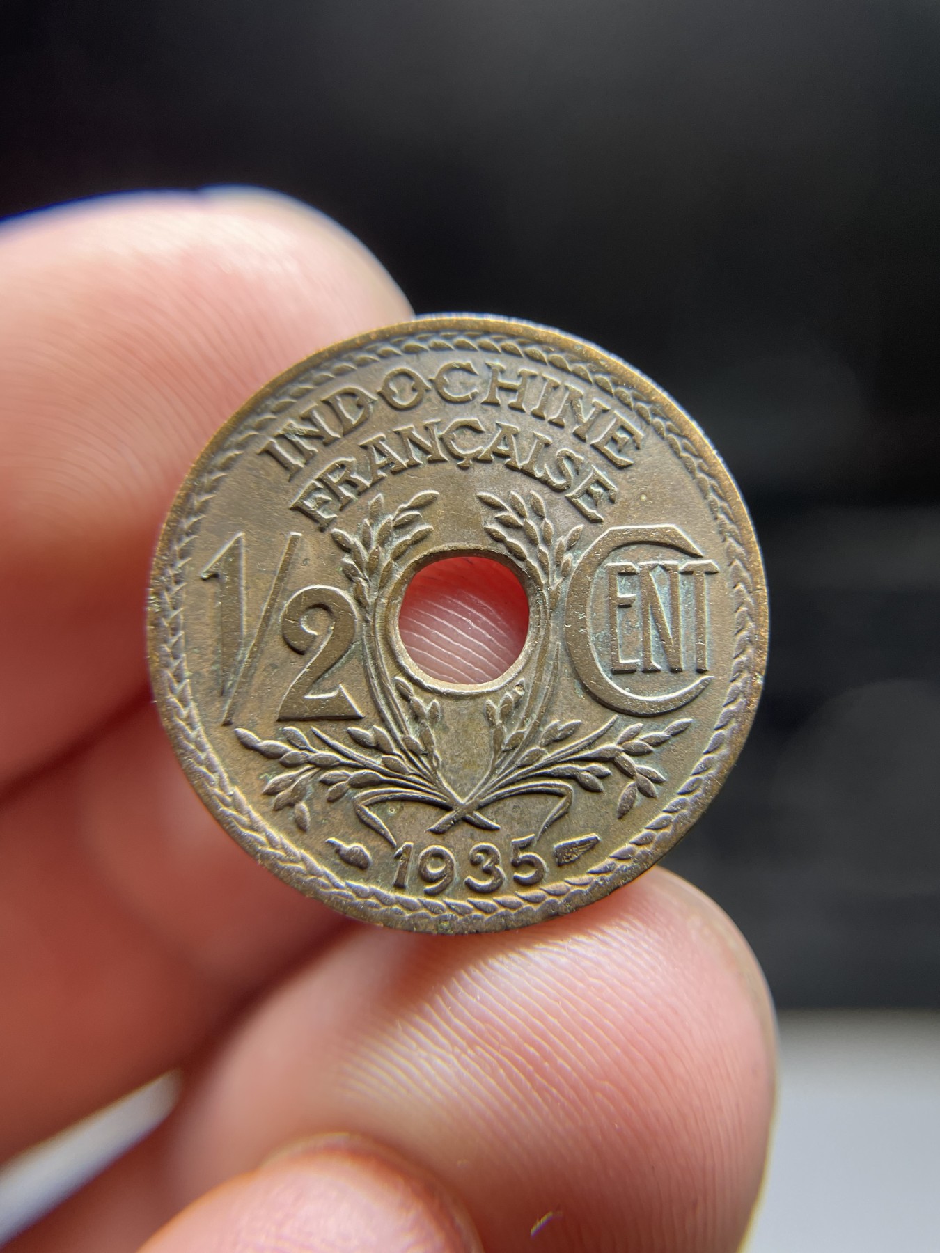 2024年集古藏今外币拍卖第五期-第1场—（总第41拍—老币专场） 1935年法属印支1/2分